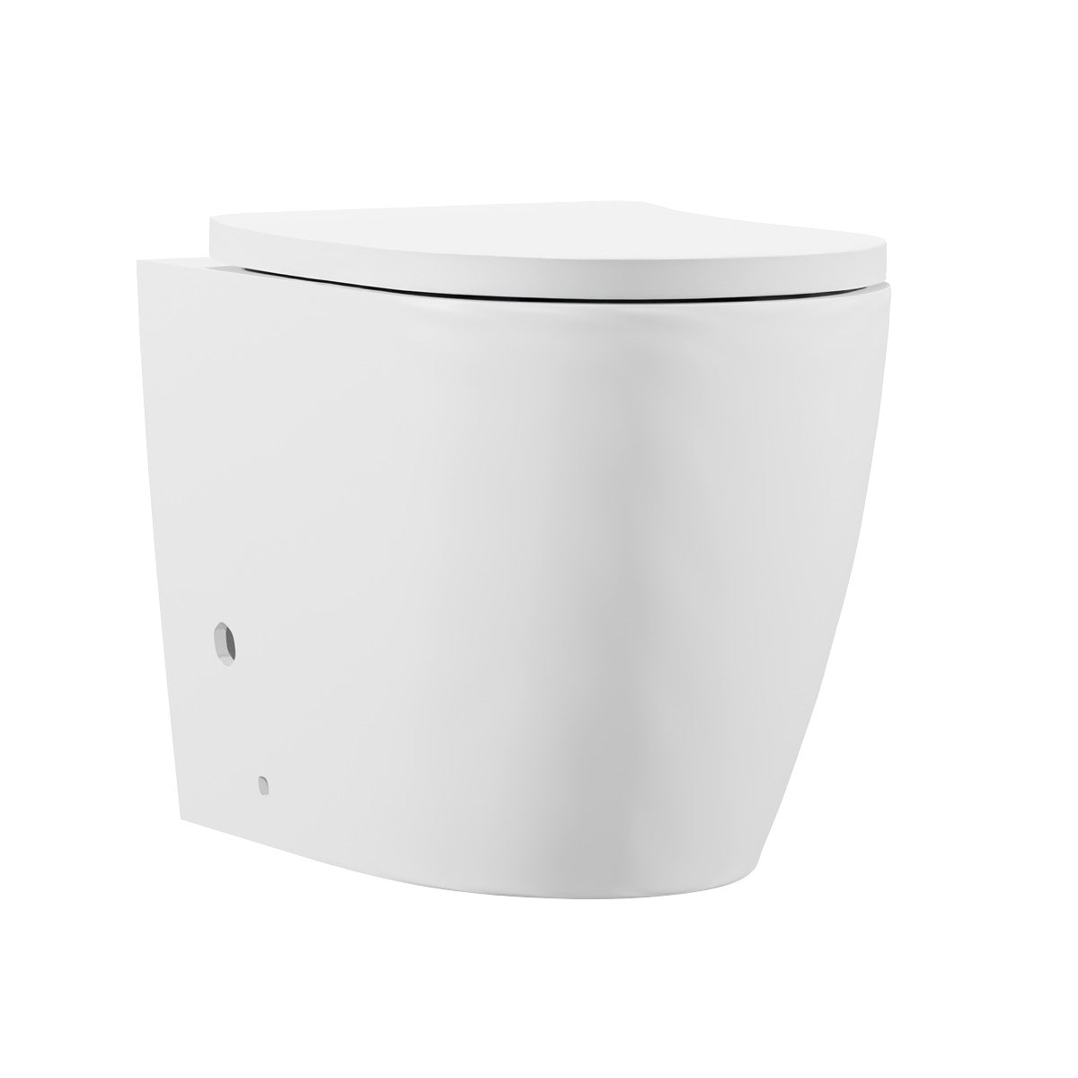 Baridi Back-to-Wall Toilet with Soft Close Seat & Rimless Flush – White DH334