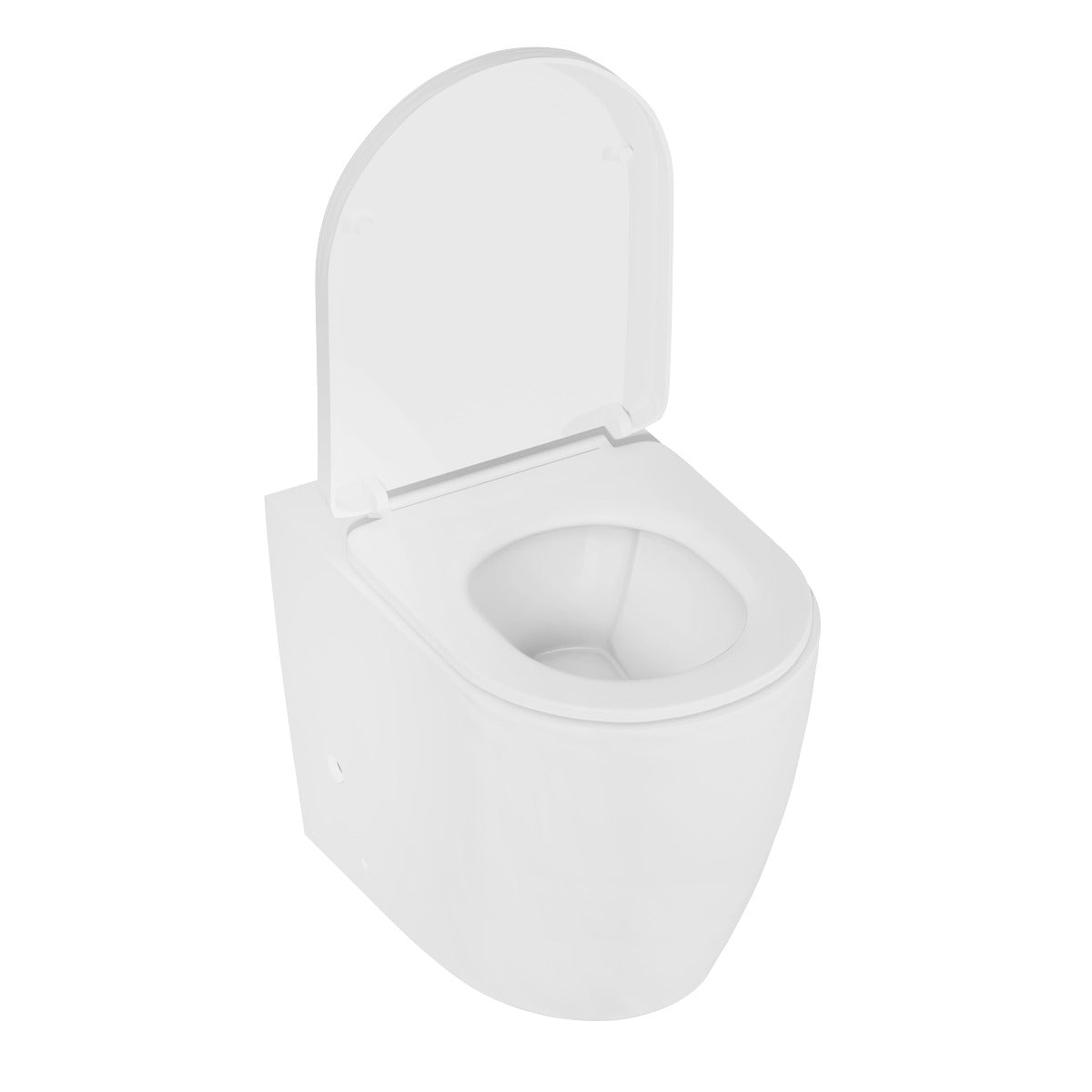 Baridi Back-to-Wall Toilet with Soft Close Seat & Rimless Flush – White DH334