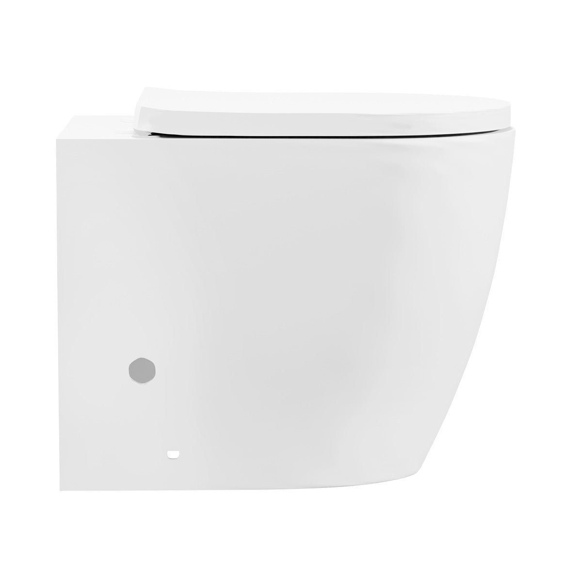 Baridi Back-to-Wall Toilet with Soft Close Seat & Rimless Flush – White DH334