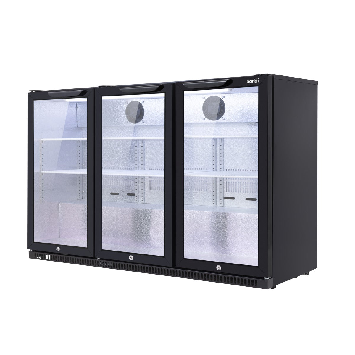 Baridi Hinged Triple Door, Back Bar Drinks Fridge/Cooler, 307L Capacity DH336