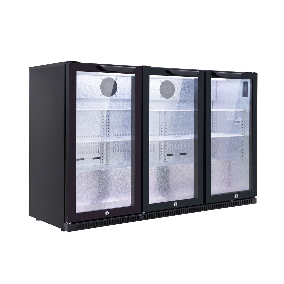 Baridi Hinged Triple Door, Back Bar Drinks Fridge/Cooler, 307L Capacity DH336