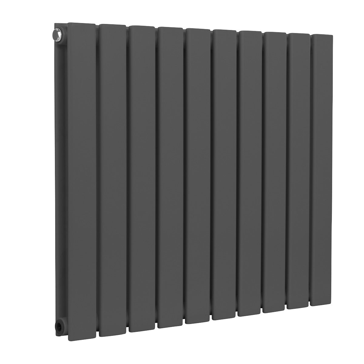 Baridi Horizontal Radiator Contemporary Double Flat Panel Design 600 x 700mm – Anthracite DH340