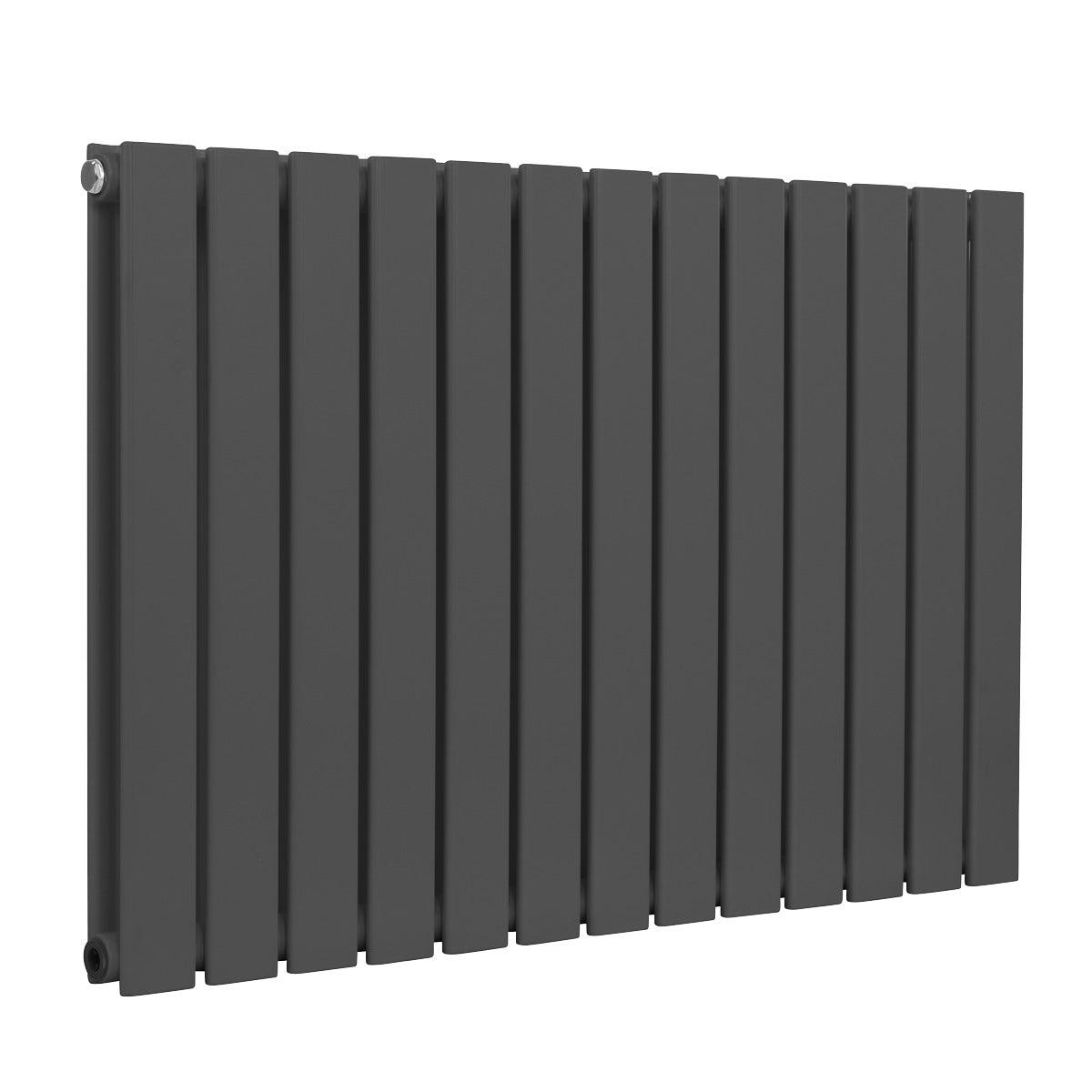 Baridi Horizontal Radiator Contemporary Double Flat Panel Design 600 x 910mm – Anthracite DH341