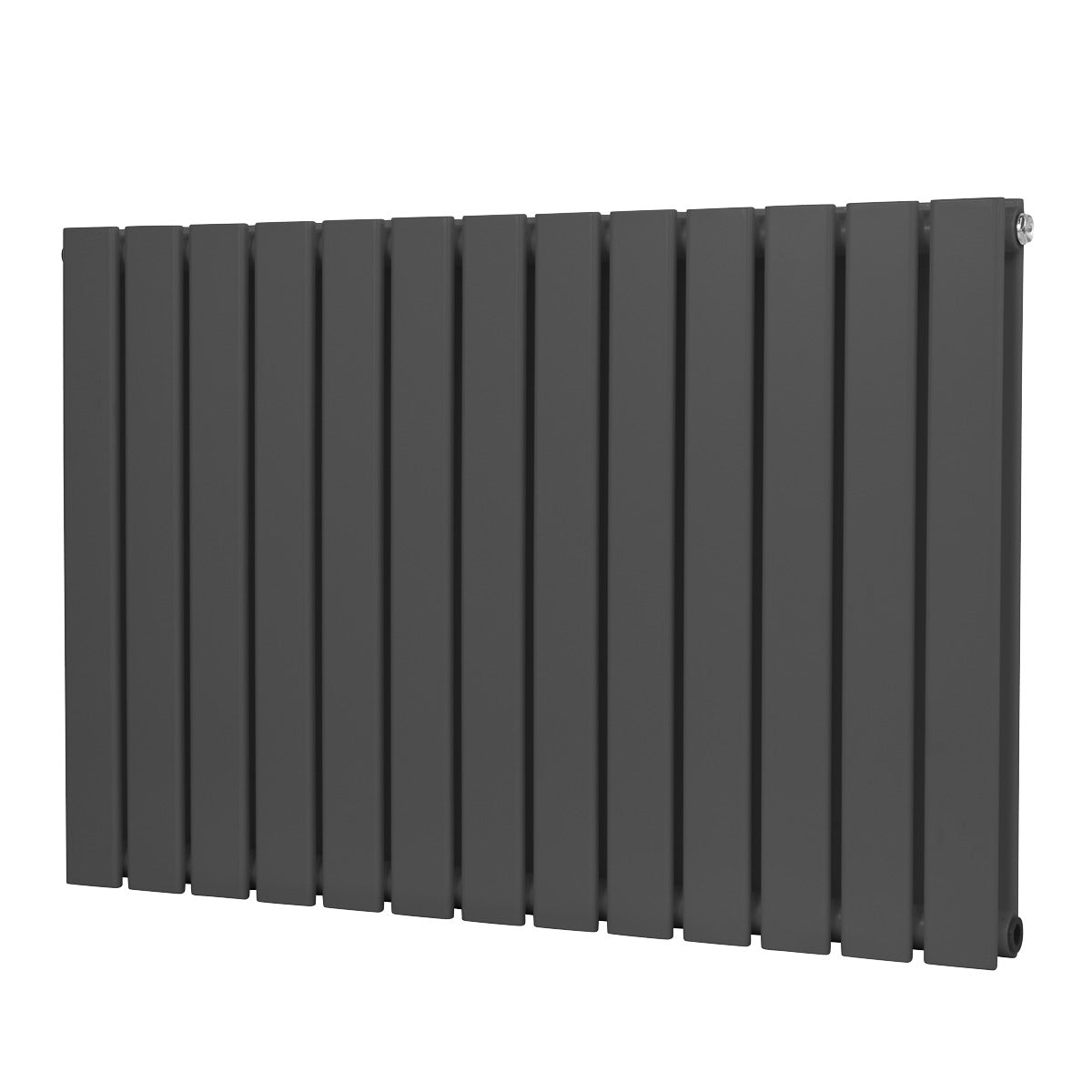 Baridi Horizontal Radiator Contemporary Double Flat Panel Design 600 x 910mm – Anthracite DH341