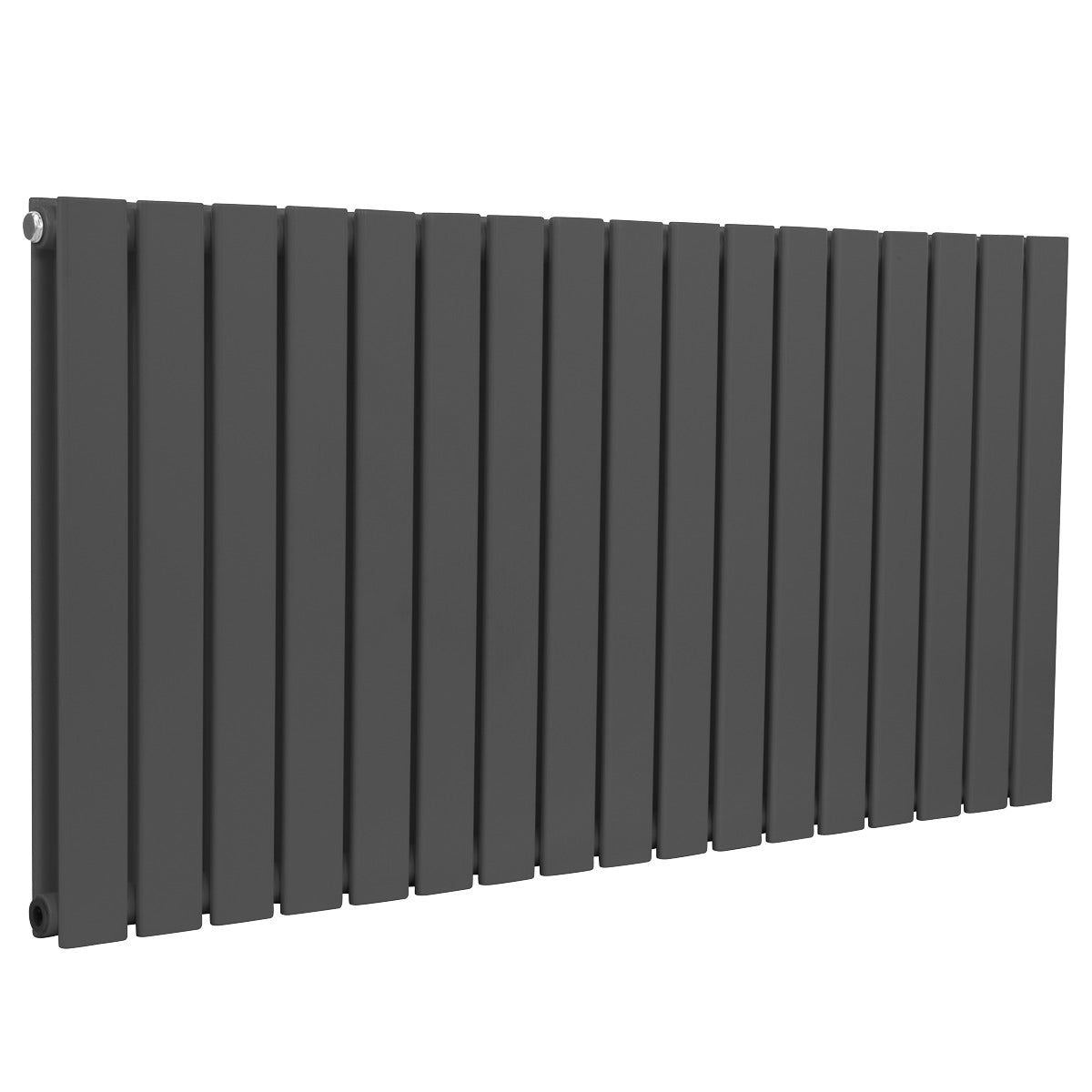 Baridi Horizontal Radiator Contemporary Double Flat Panel Design 600 x 1190mm – Anthracite DH342