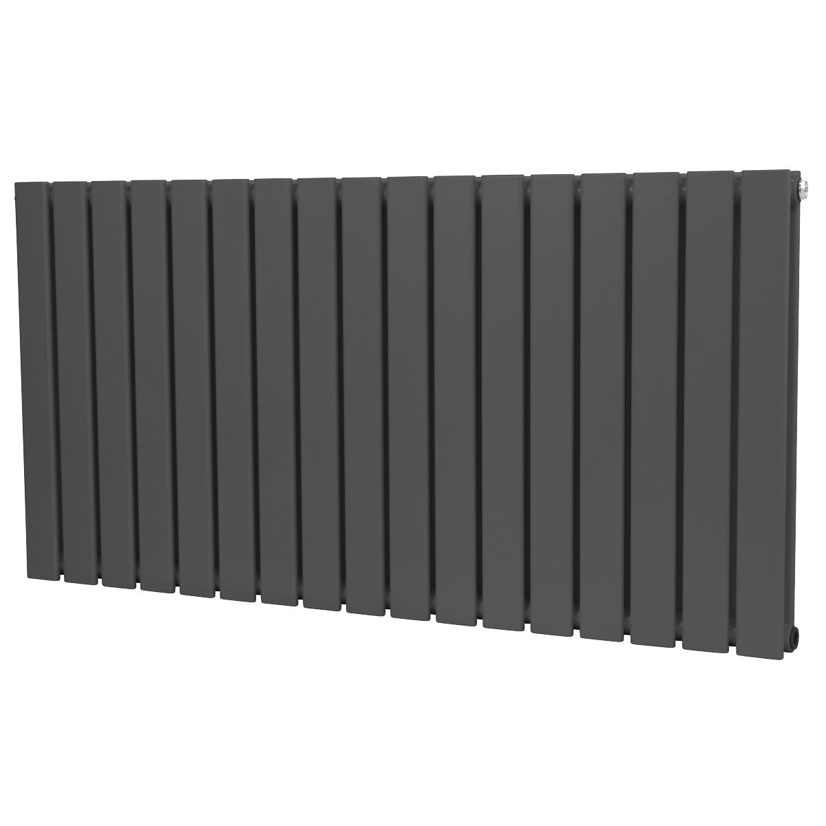 Baridi Horizontal Radiator Contemporary Double Flat Panel Design 600 x 1190mm – Anthracite DH342