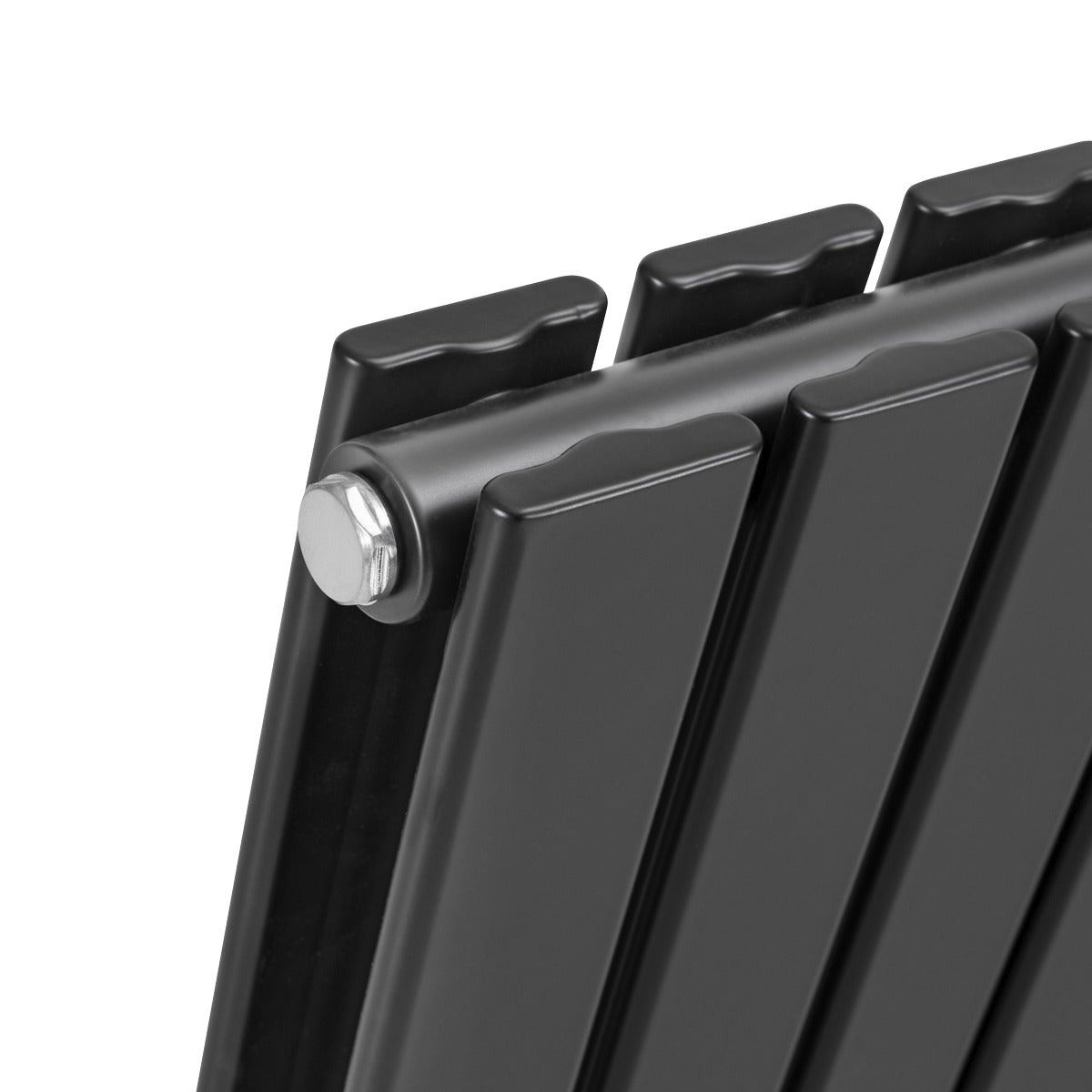Baridi Horizontal Radiator Contemporary Double Flat Panel Design 600 x 420mm – Black DH343