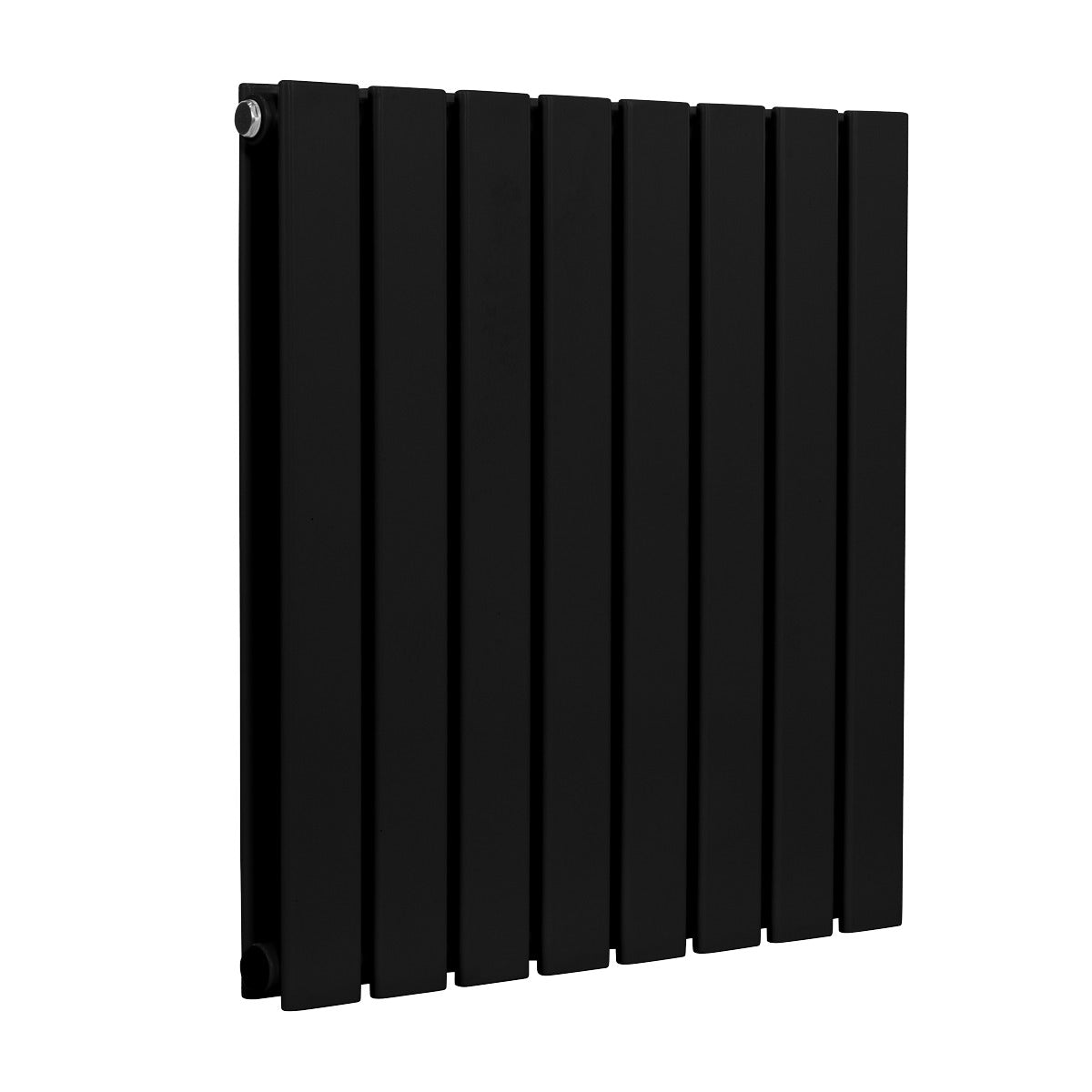 Baridi Horizontal Radiator Contemporary Double Flat Panel Design 600 x 560mm – Black DH344