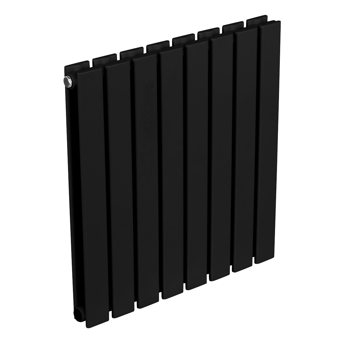 Baridi Horizontal Radiator Contemporary Double Flat Panel Design 600 x 560mm – Black DH344