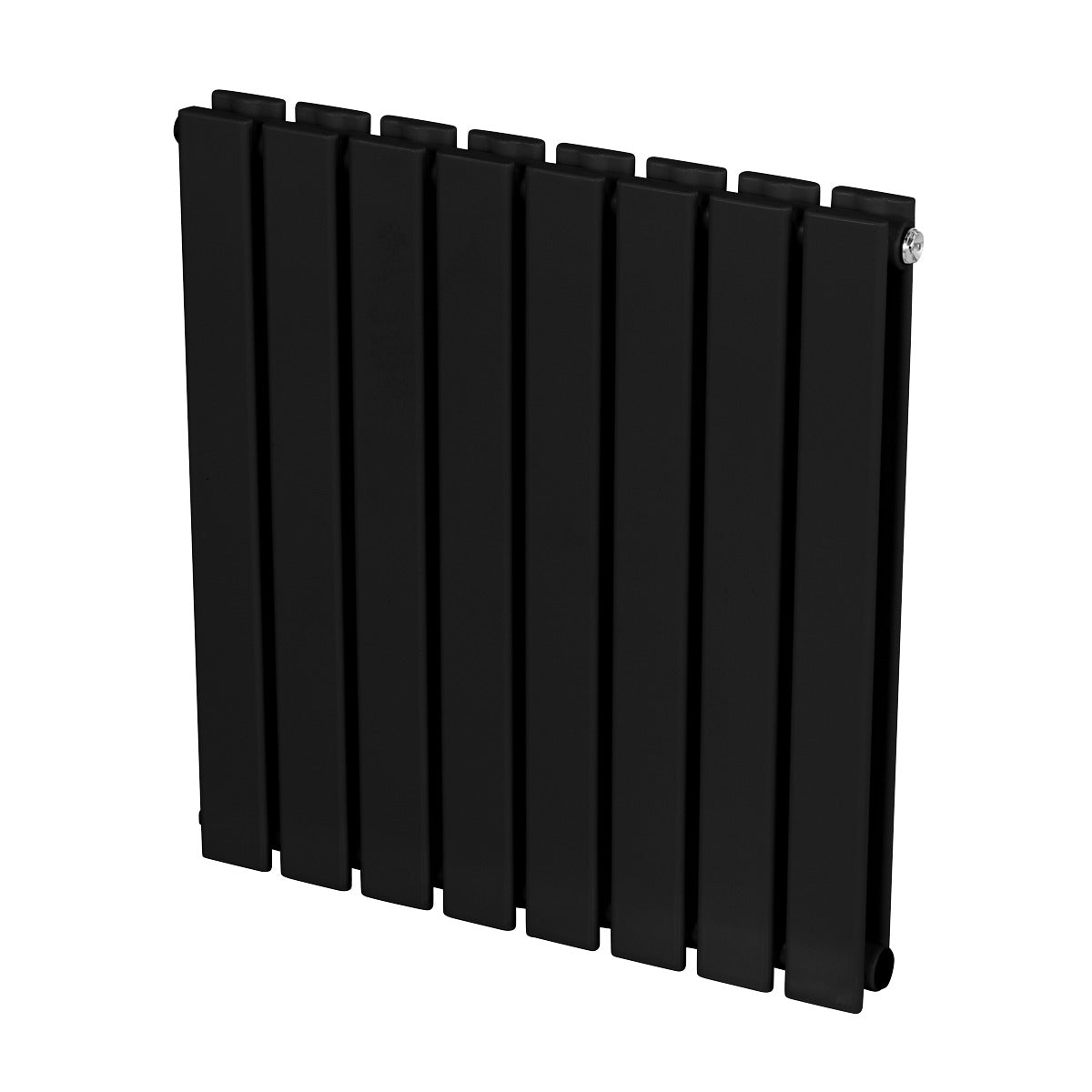 Baridi Horizontal Radiator Contemporary Double Flat Panel Design 600 x 560mm – Black DH344