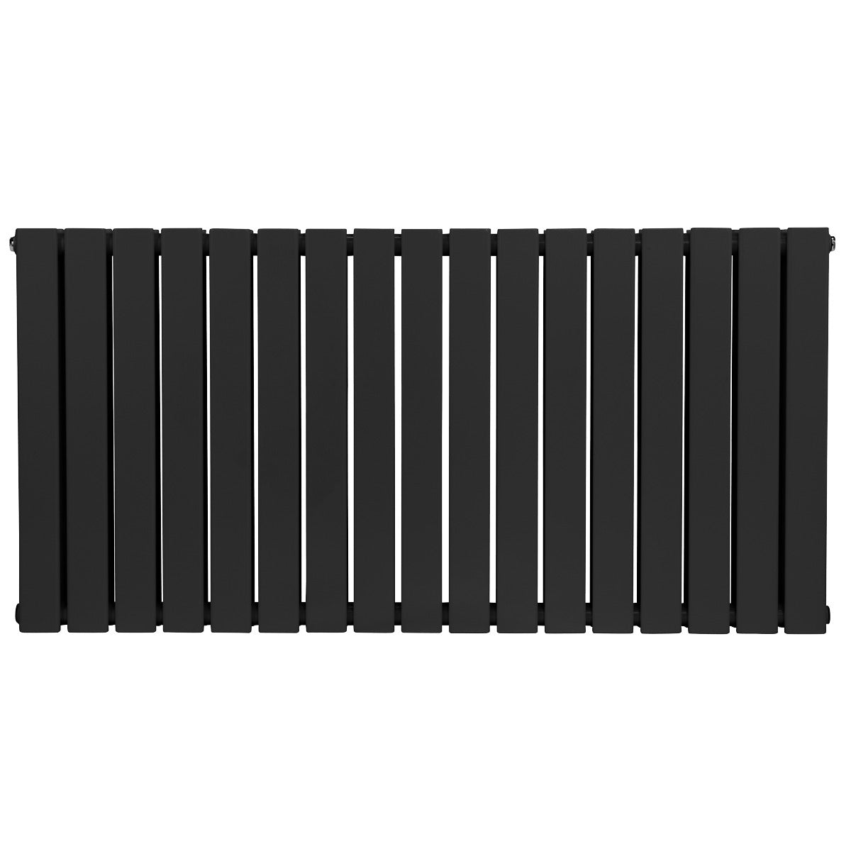 Baridi Horizontal Radiator Contemporary Double Flat Panel Design 600 x 1190mm – Black DH347