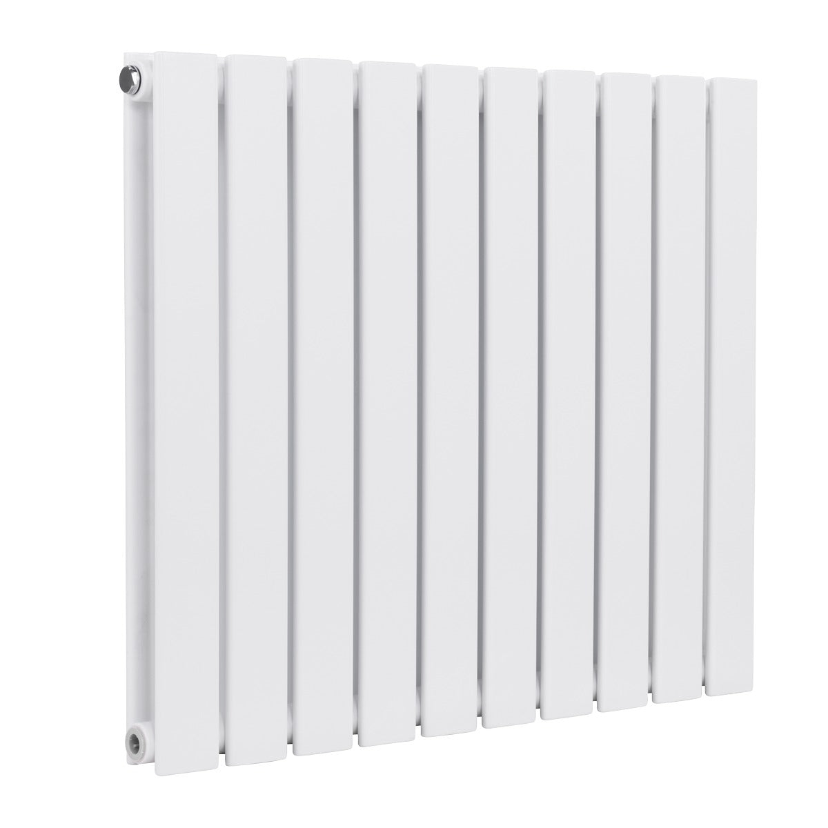 Baridi Horizontal Radiator Contemporary Double Flat Panel Design 600 x 700mm - White DH350