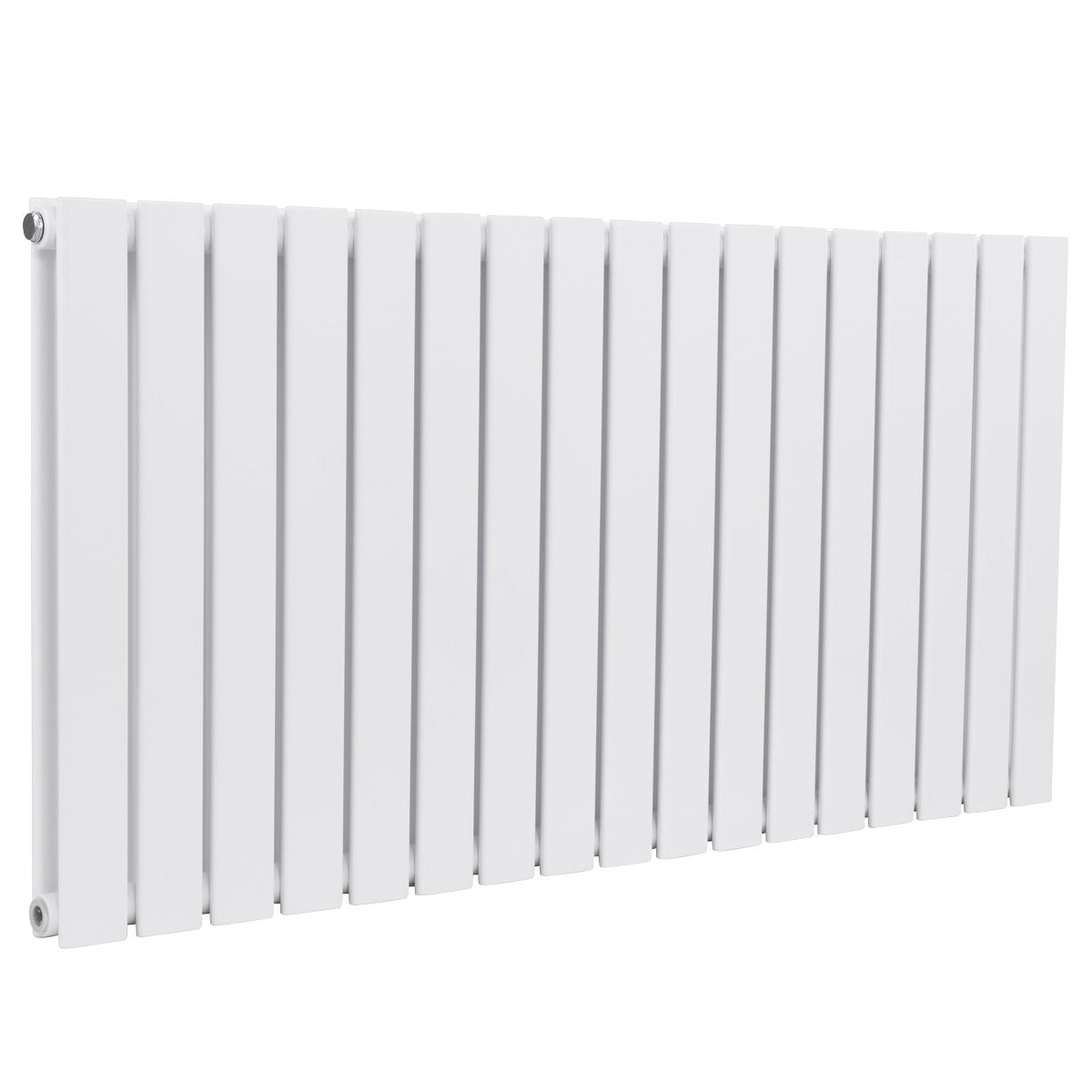 Baridi Horizontal Radiator Contemporary Double Flat Panel Design 600 x 1190mm – White DH352