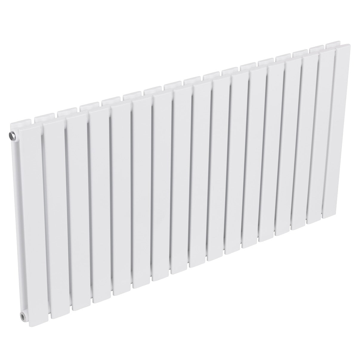 Baridi Horizontal Radiator Contemporary Double Flat Panel Design 600 x 1190mm – White DH352