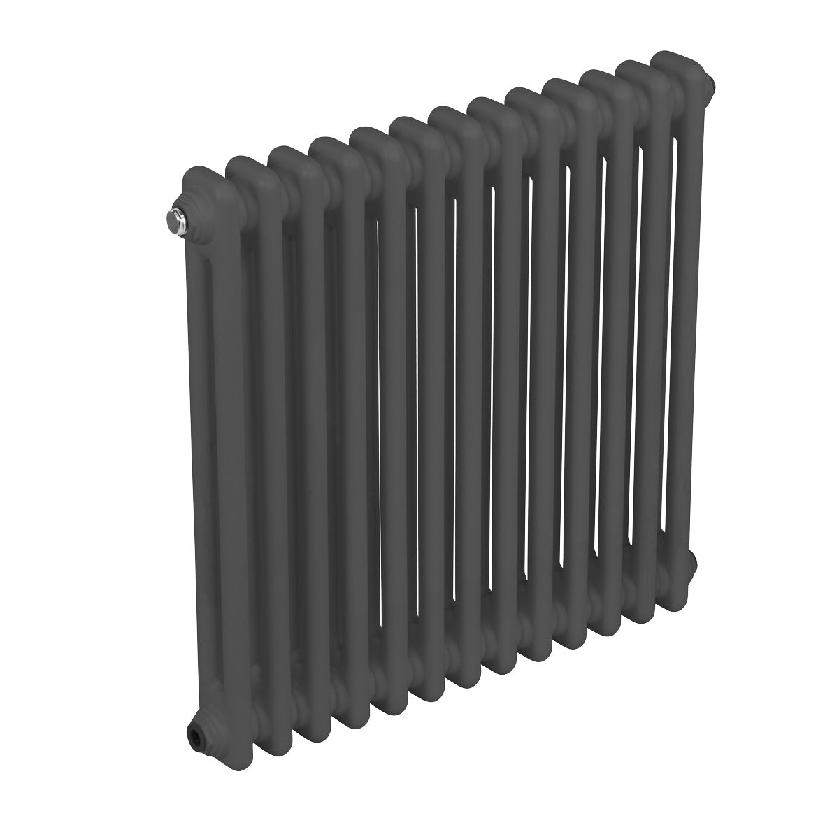 Baridi Horizontal Traditional 2 Column Radiator 600 x 607mm – Anthracite DH357