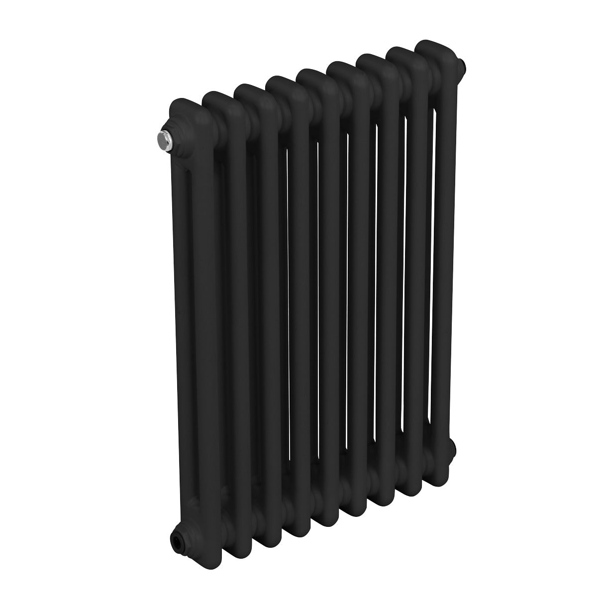 Baridi Horizontal Traditional 2 Column Radiator 600 x 427mm – Black DH361
