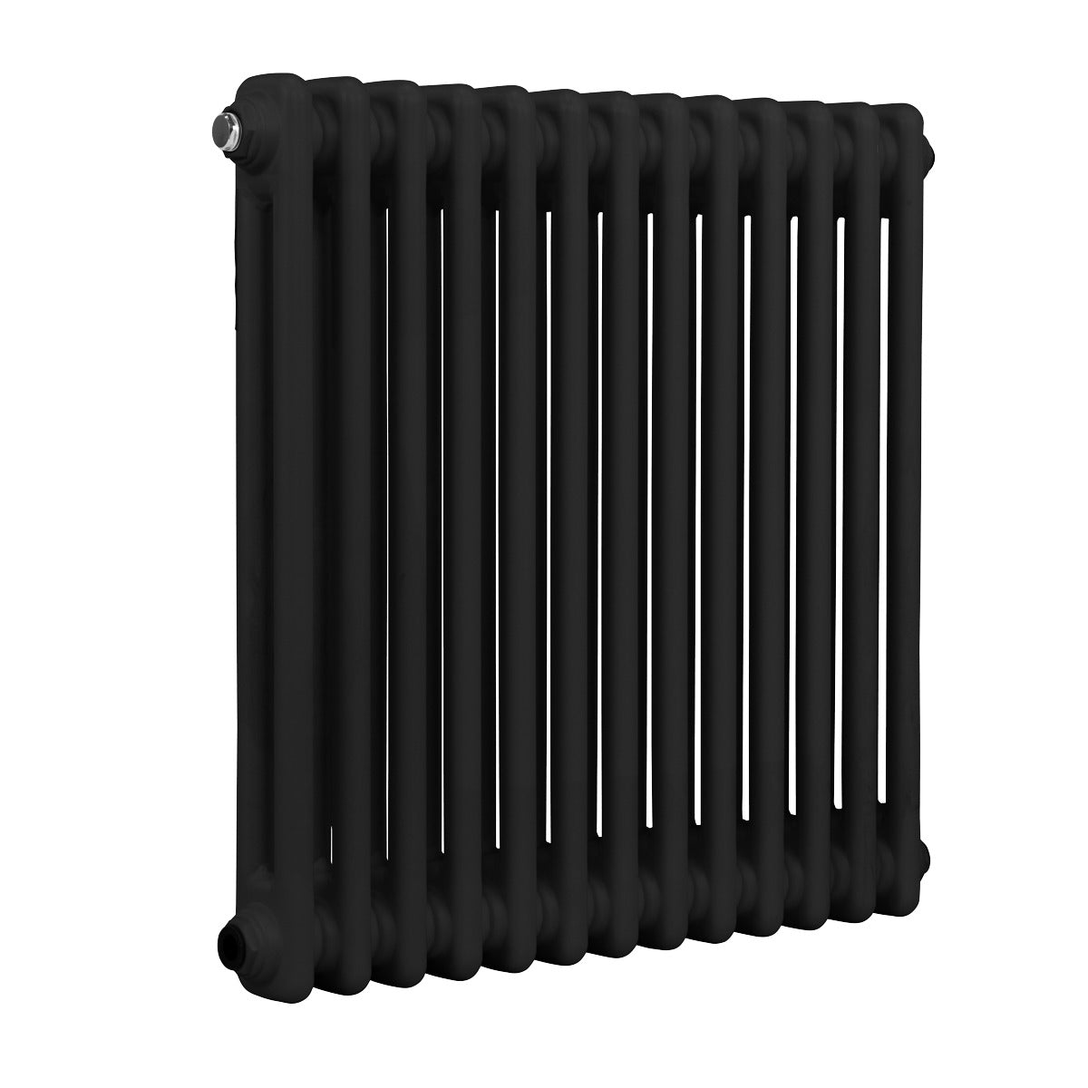 Baridi Horizontal Traditional 2 Column Radiator 600 x 607mm – Black DH362