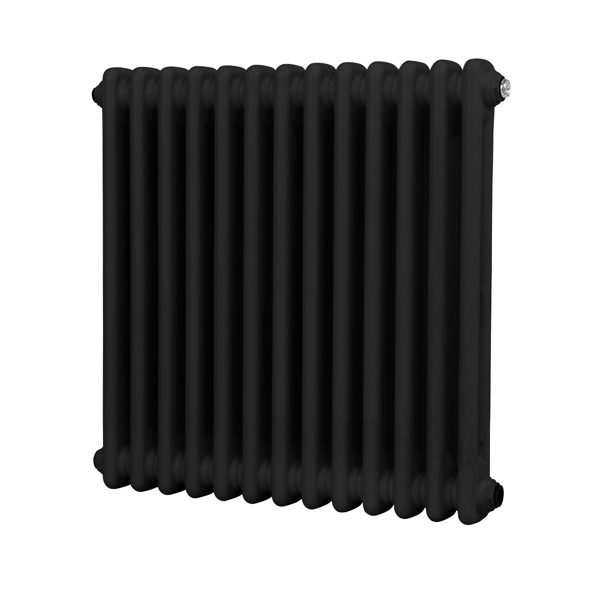 Baridi Horizontal Traditional 2 Column Radiator 600 x 607mm – Black DH362