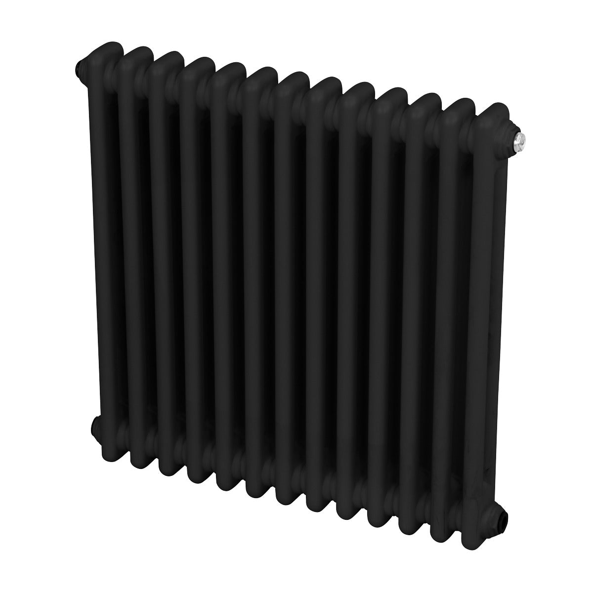 Baridi Horizontal Traditional 2 Column Radiator 600 x 607mm – Black DH362