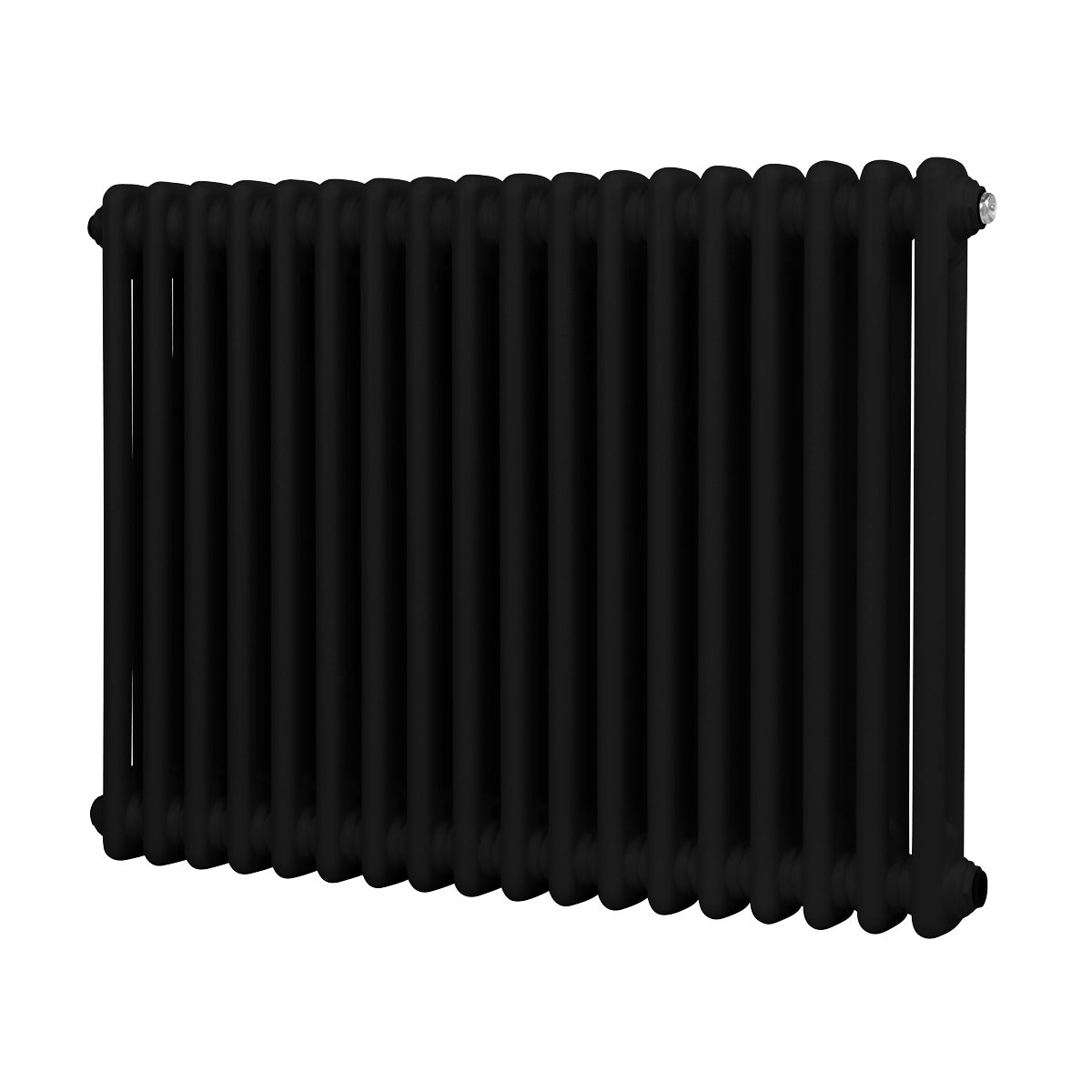 Baridi Horizontal Traditional 2 Column Radiator 600 x 832mm – Black DH363