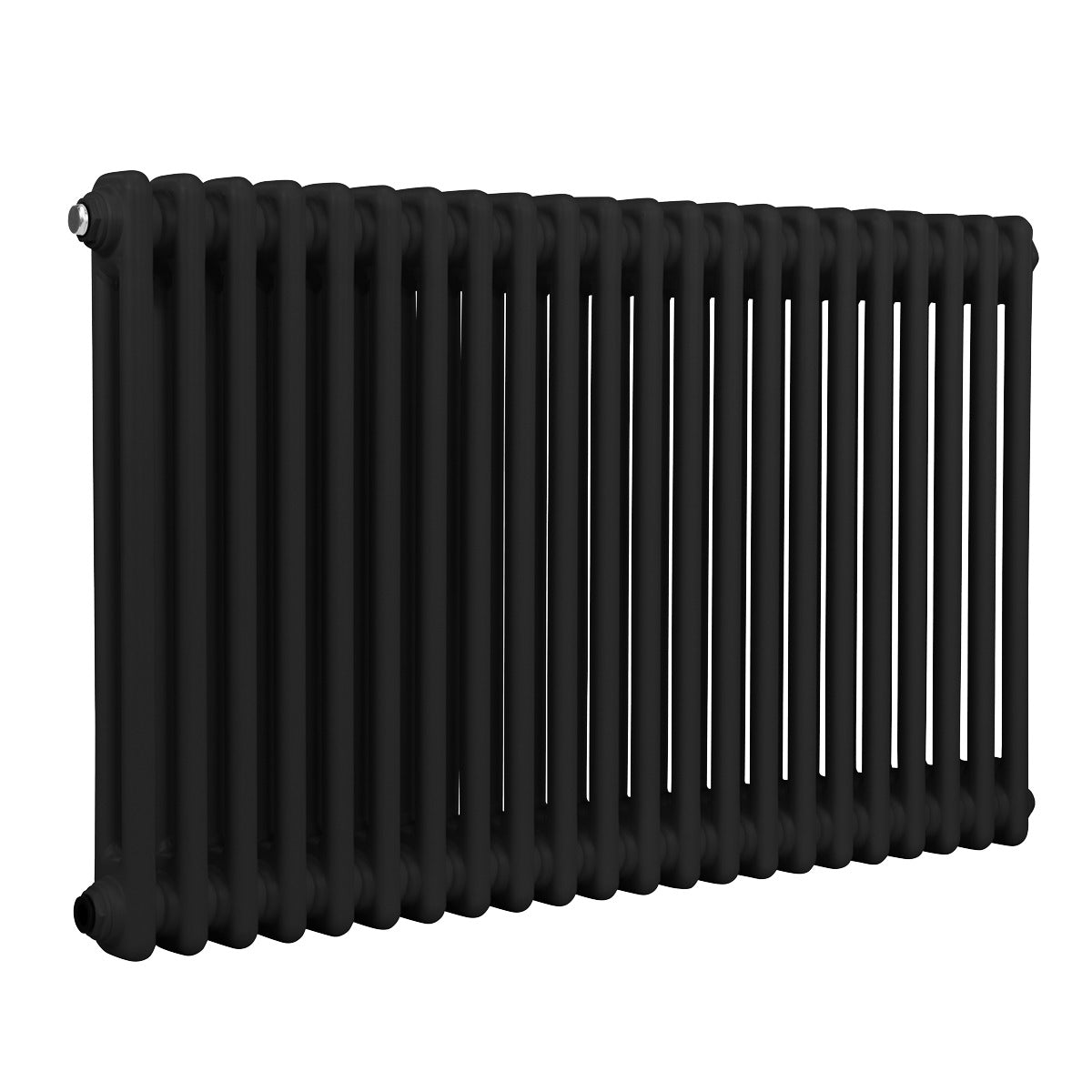Baridi Horizontal Traditional 2 Column Radiator 600 x 1012mm – Black DH364