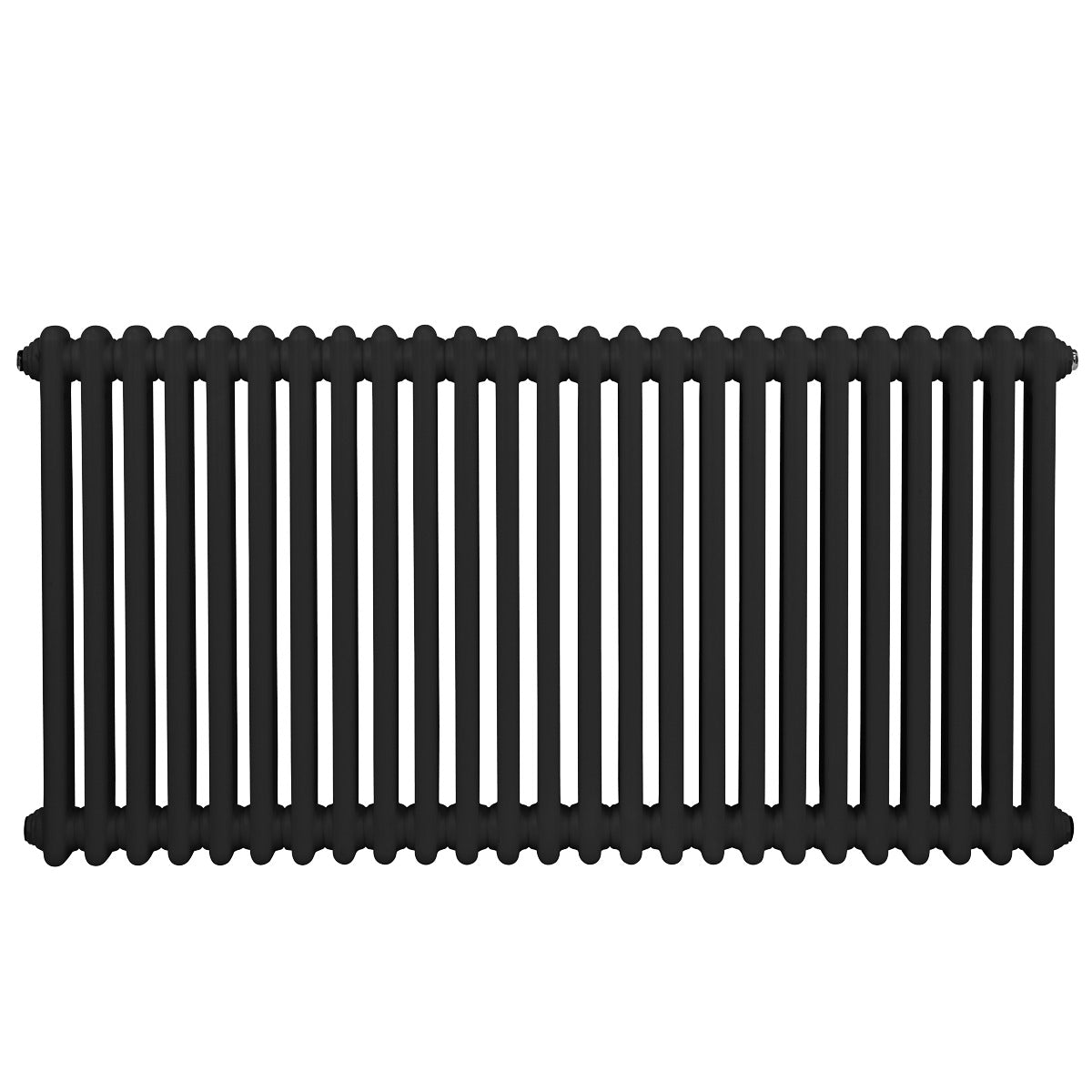 Baridi Horizontal Traditional 2 Column Radiator 600 x 1147mm – Black DH365