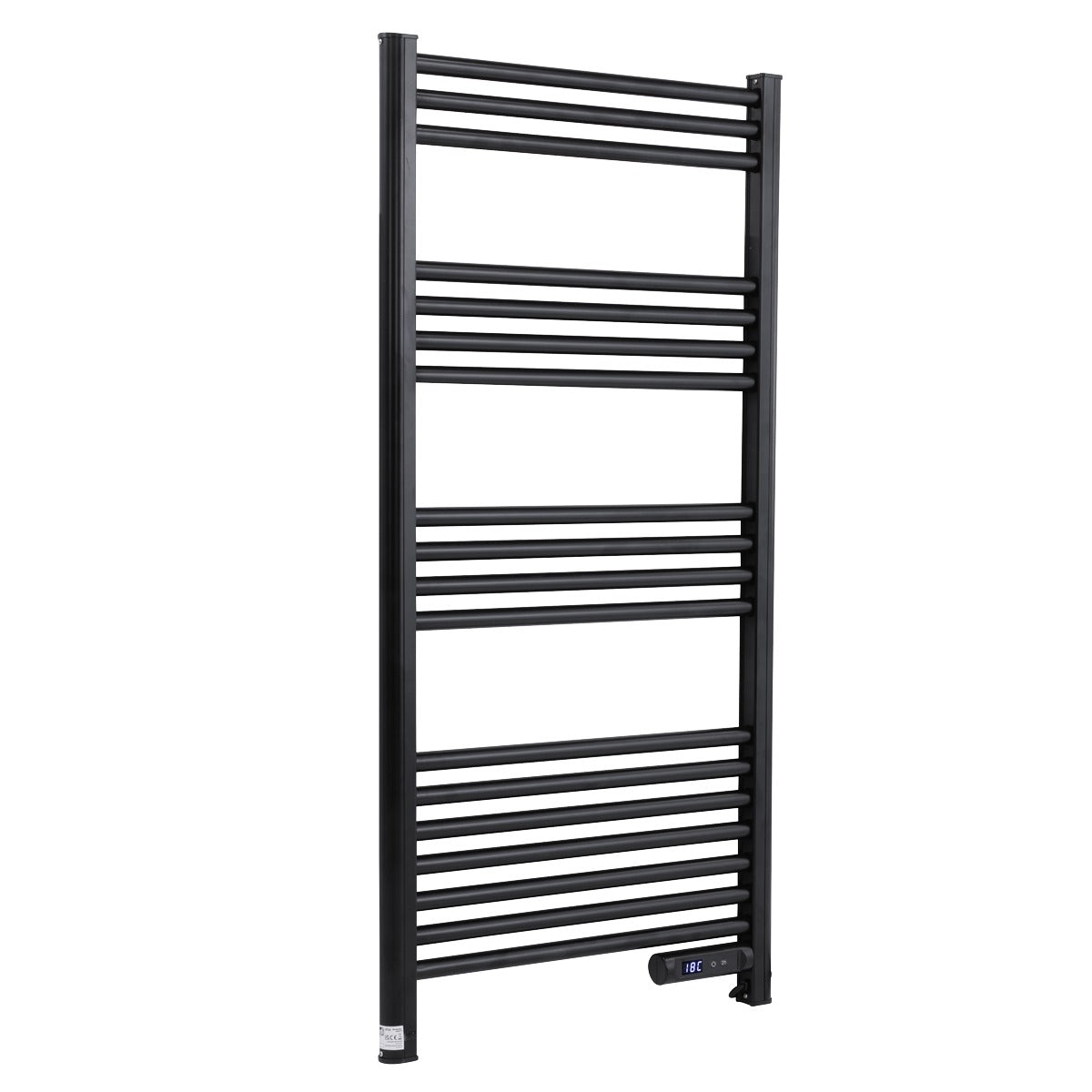 Baridi Electric Heated Towel Rail 1085 x 535mm with LED Display – Black DH371