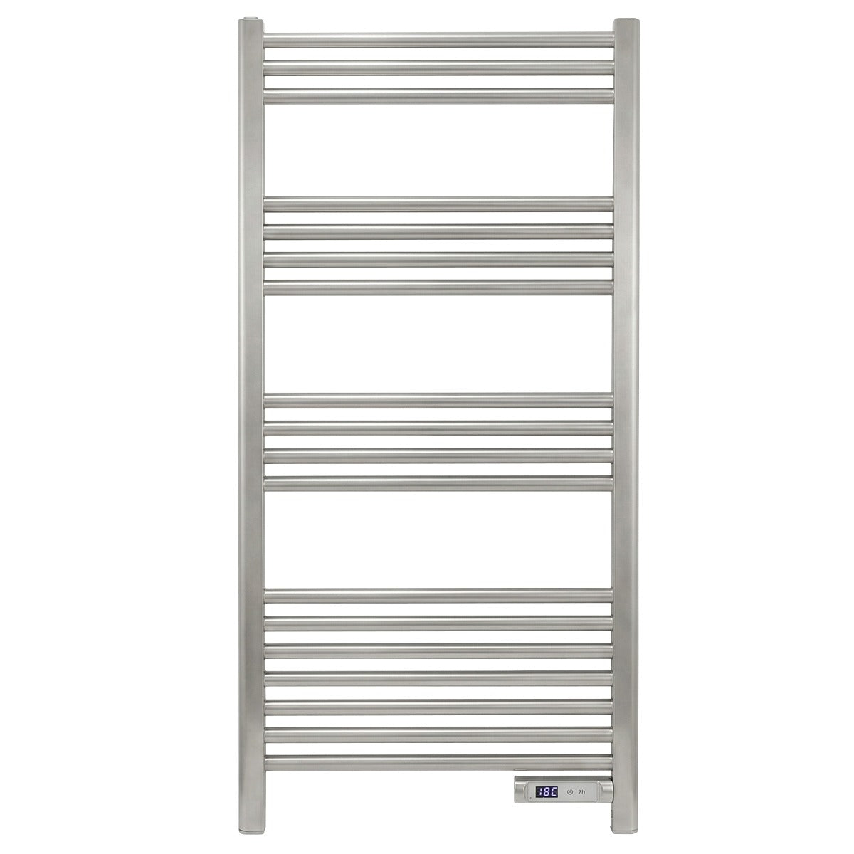 Baridi Electric Heated Towel Rail 1085 x 535mm with LED Display – Silver DH372