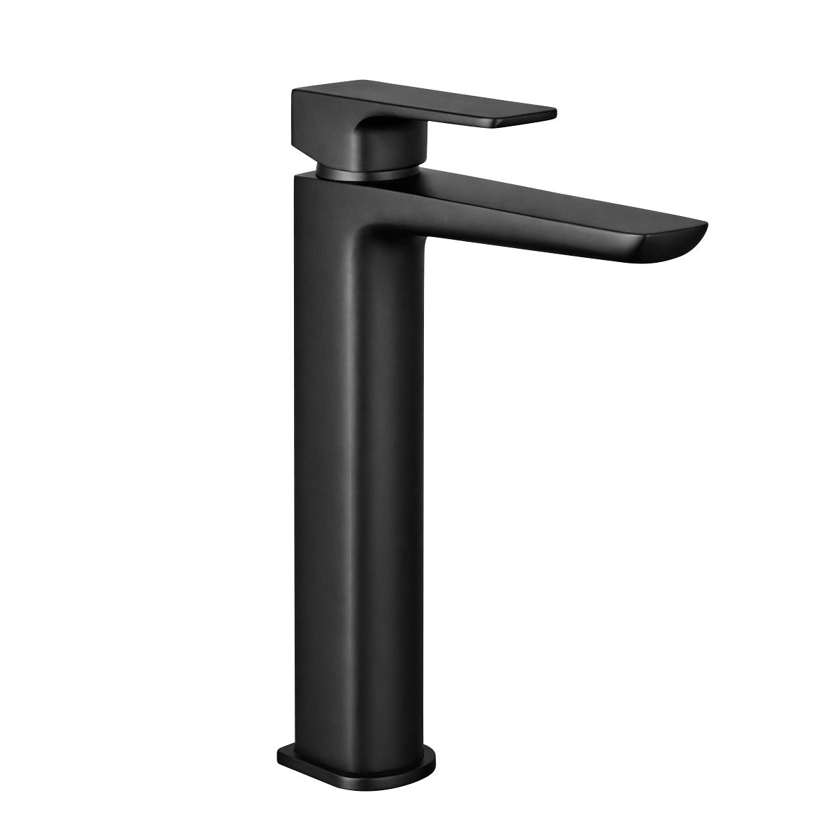 Baridi High Basin Mixer Tap with Clicker Waste - Matt Black DH395
