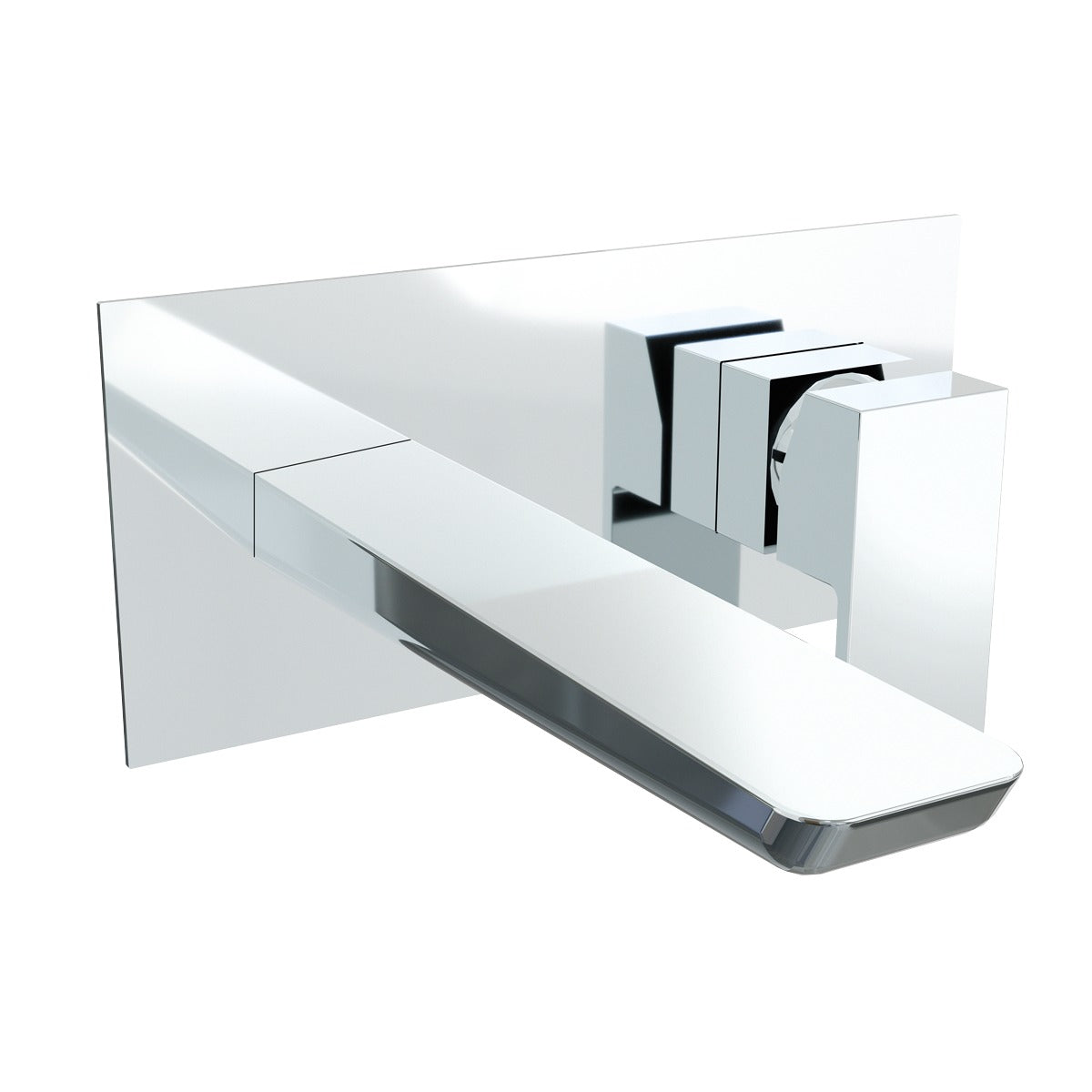 Baridi Wall Mounting Basin Mixer Tap, Square - Chrome DH396