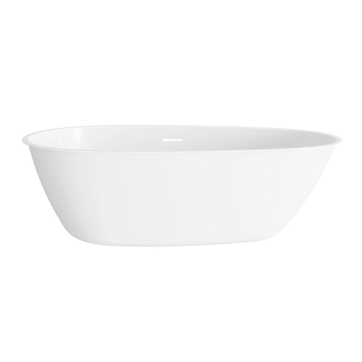 Baridi Double-Ended Slim Rim Bath with Overflow System 160cm – Gloss White DH417