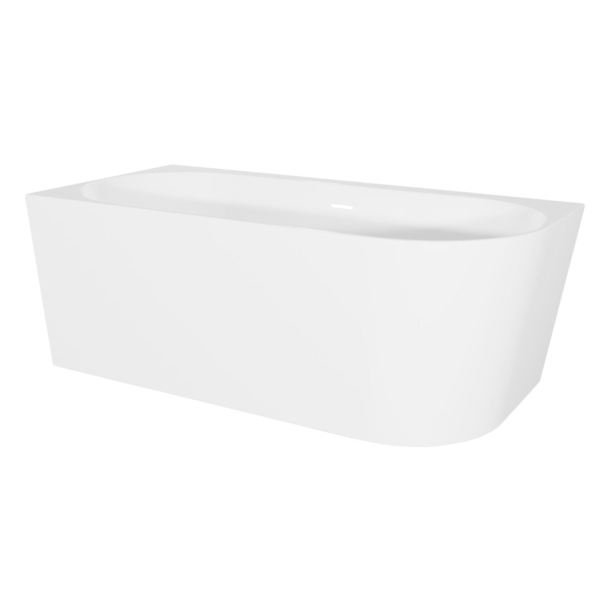 Baridi Left-Hand Corner Slim Rim Bath with Overflow System 150cm – Gloss White DH423