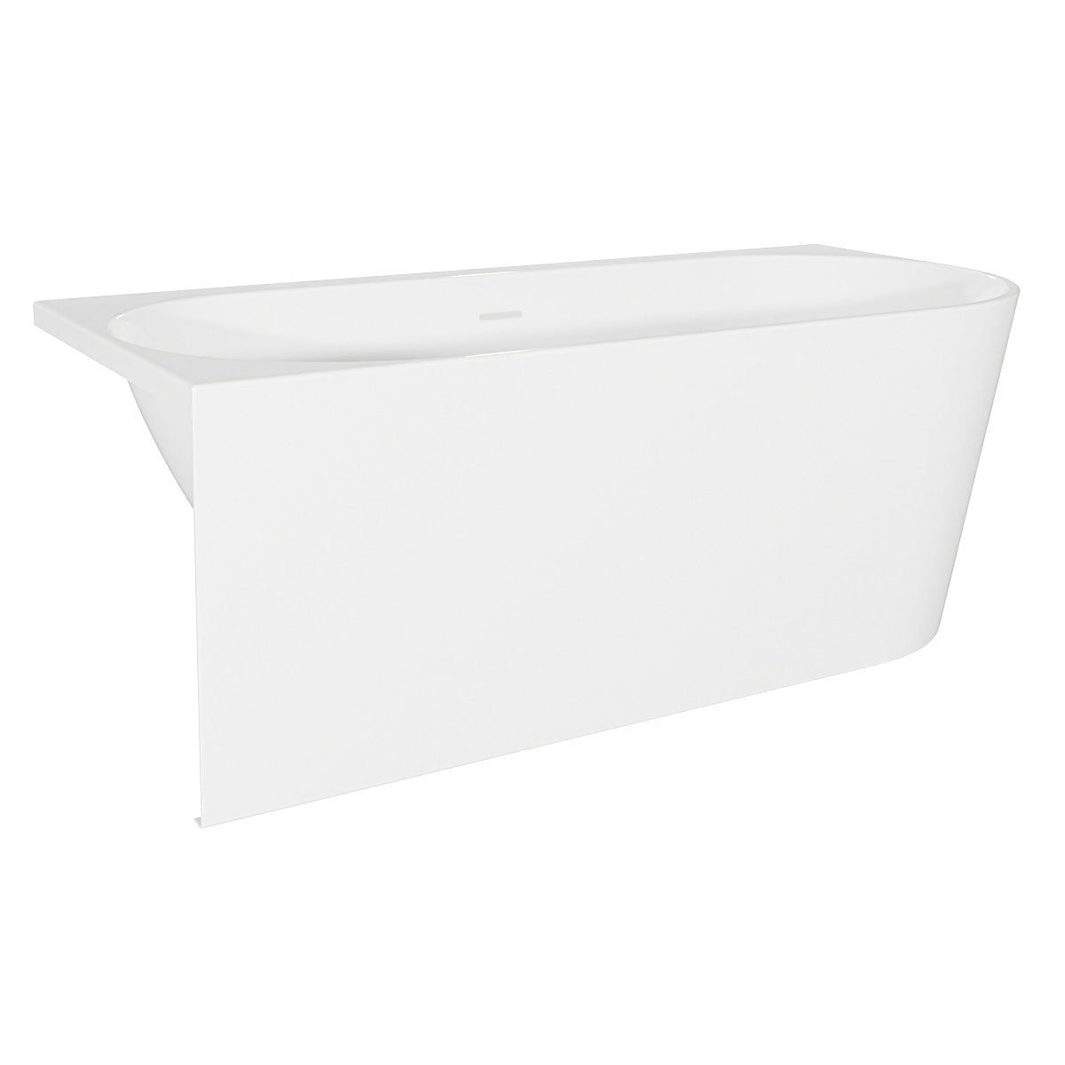 Baridi Left-Hand Corner Slim Rim Bath with Overflow System 160cm – Gloss White DH424
