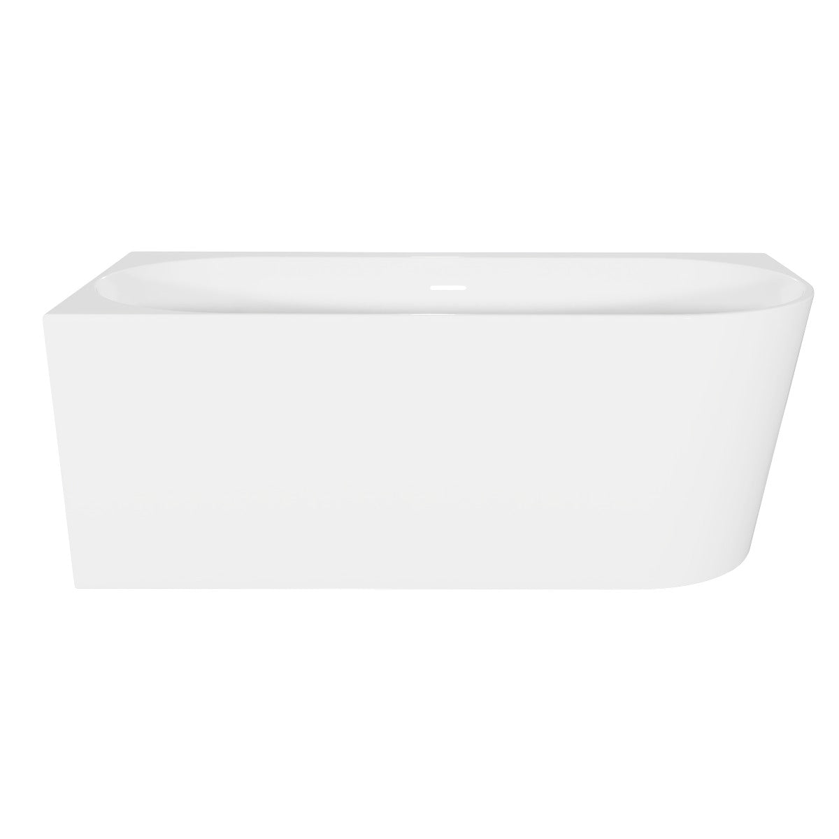 Baridi Left-Hand Corner Slim Rim Bath with Overflow System 160cm – Gloss White DH424