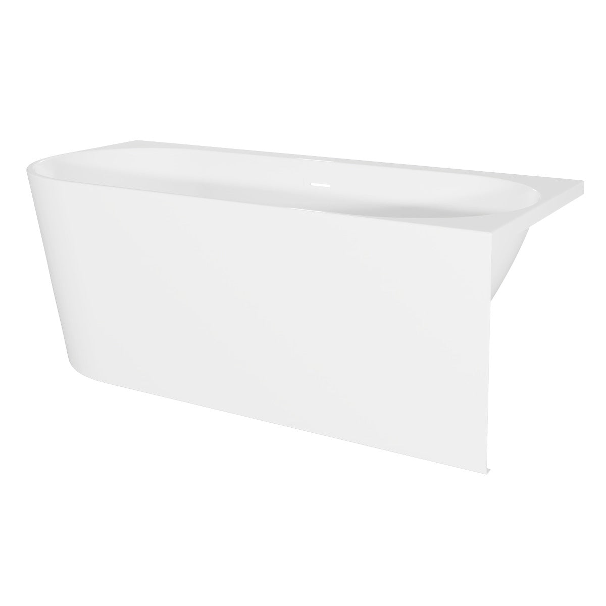 Baridi Right-Hand Corner Slim Rim Bath with Overflow System 170cm – Gloss White DH428