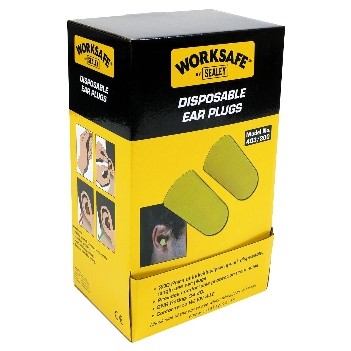 Worksafe Disposable Ear Plugs - 200 Pairs 403/200
