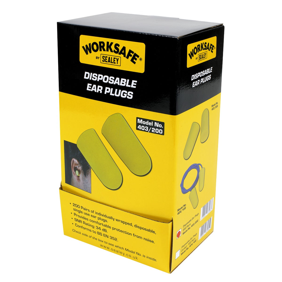 Worksafe Disposable Ear Plugs - 200 Pairs 403/200