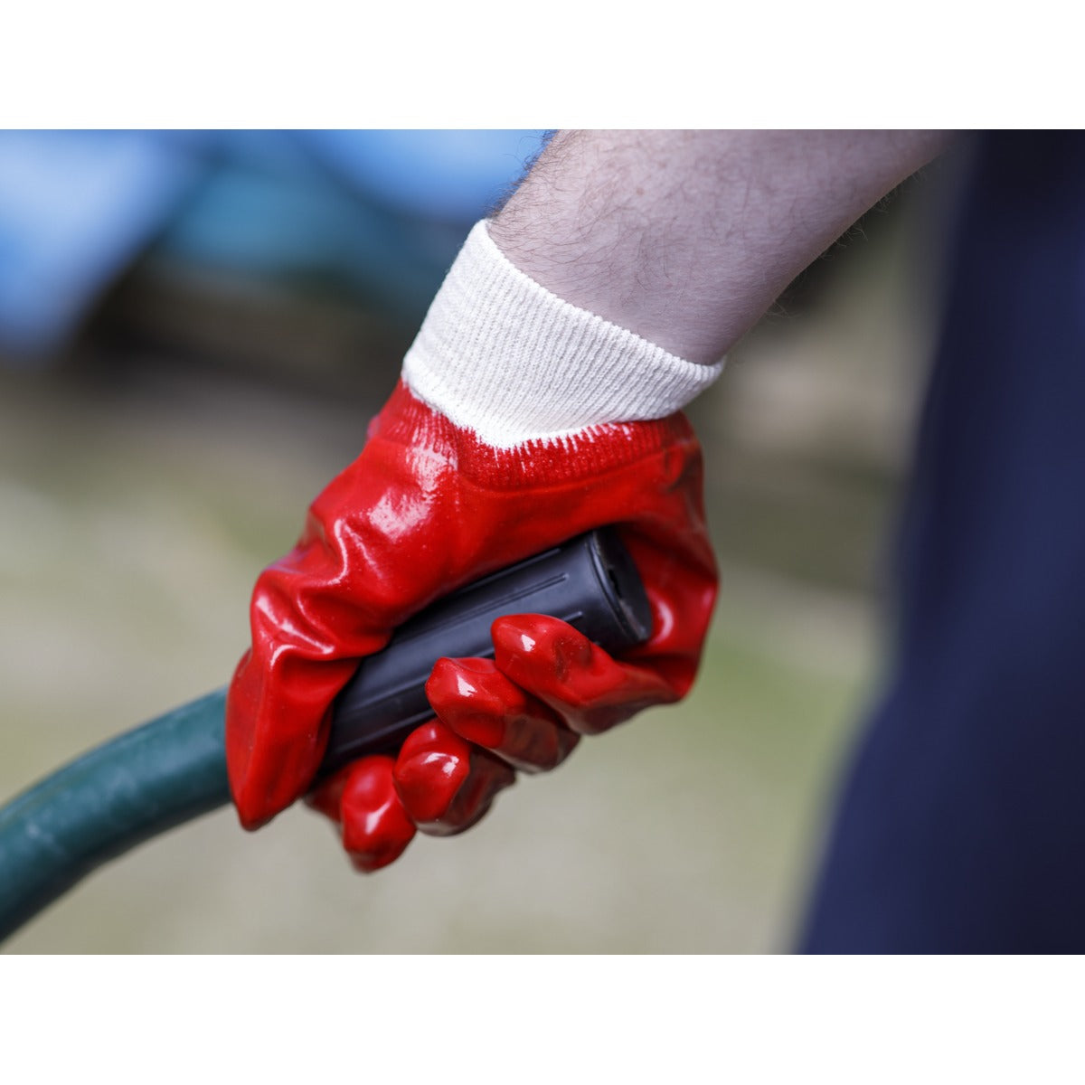 Worksafe PVC Knit Wrist Gloves, Large - Pair 9106L