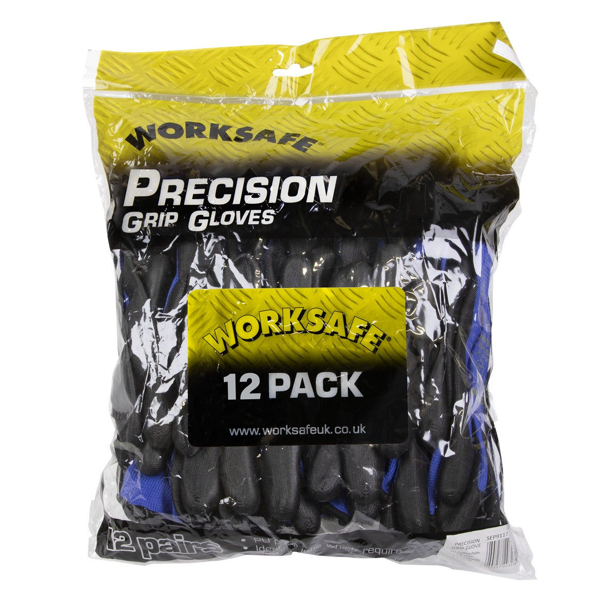 Worksafe Lightweight Precision Grip Gloves, Large - Pack of 12 Pairs 9117L/12