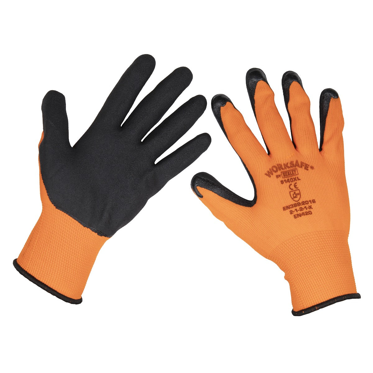 Worksafe Foam Latex Gloves, X-Large - Pair 9140XL