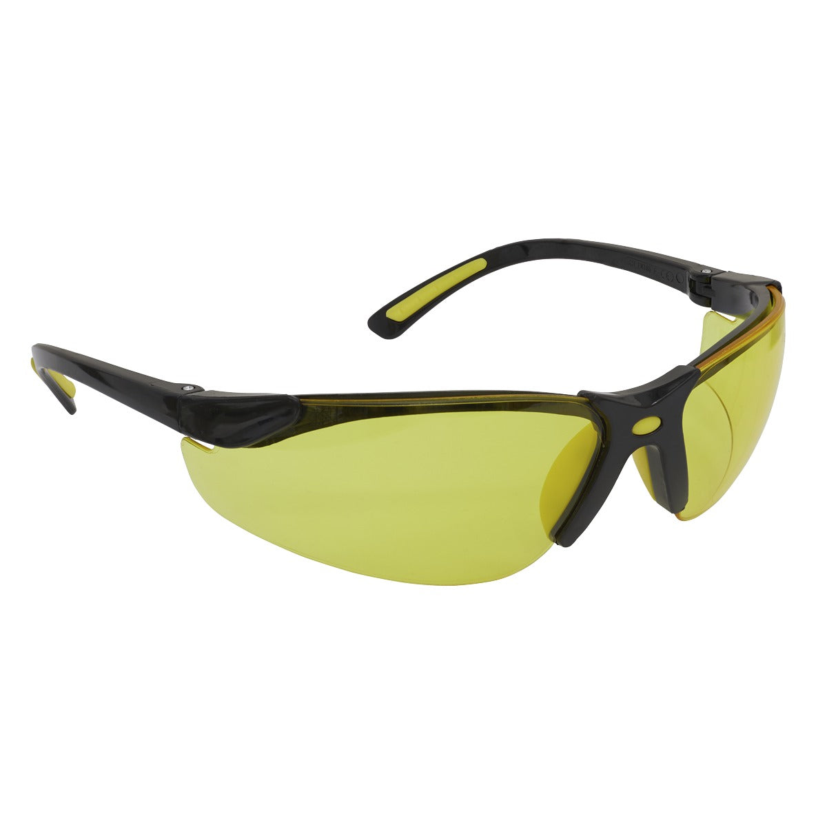 Worksafe Zante Style Amber Lens Safety Glasses with Flexi Arms 9215