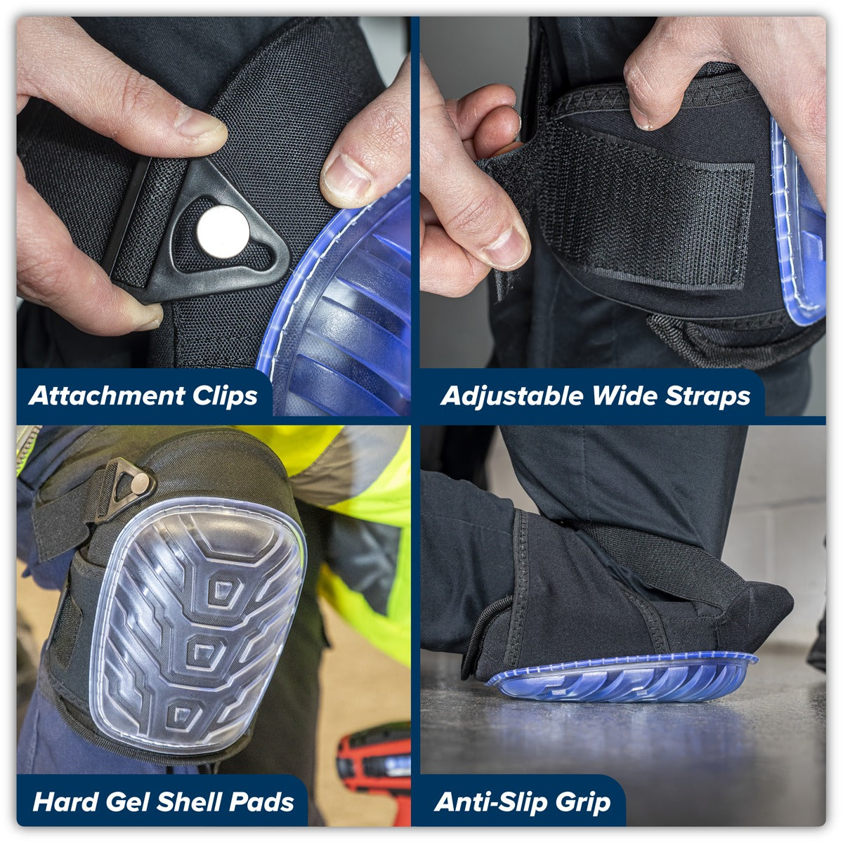 Worksafe Hard Shell Gel Knee Pads - Pair 9711