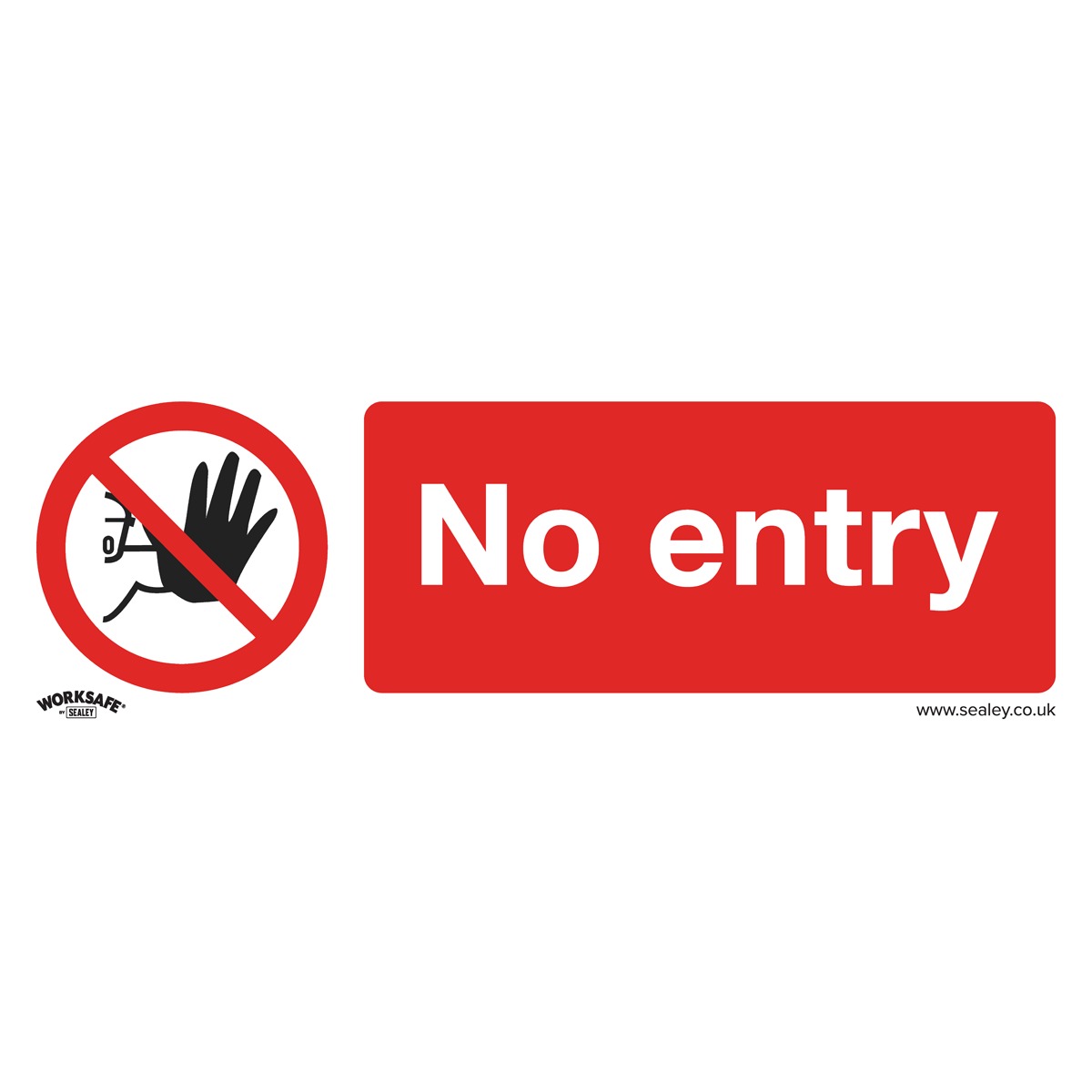 Worksafe No Entry Safety Sign - Rigid Plastic SS14P1