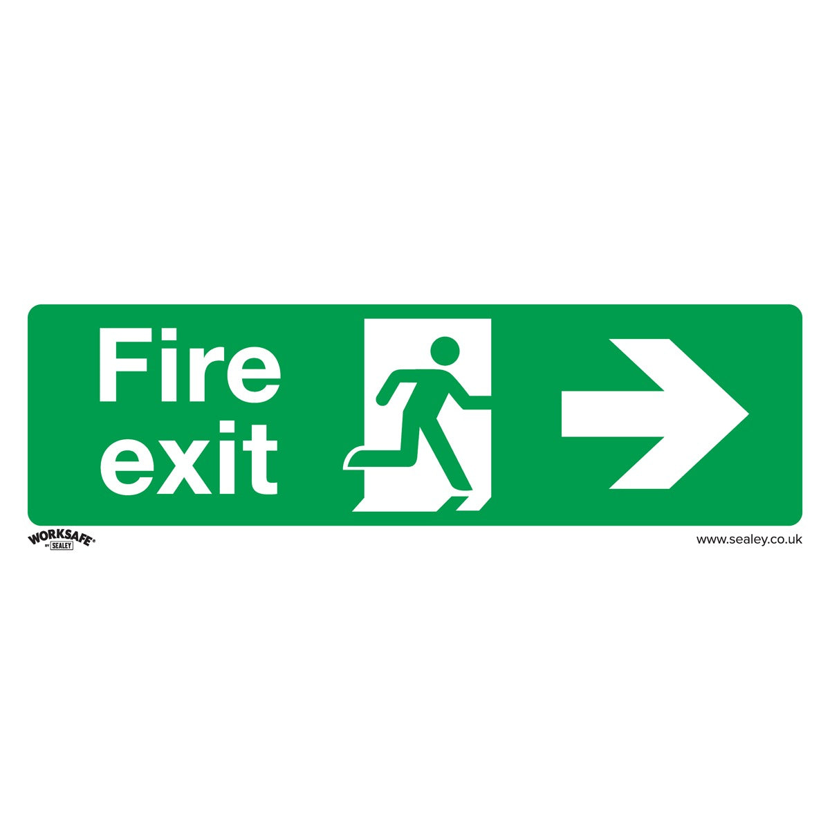 Worksafe Fire Exit (Right) Safety Sign - Rigid Plastic SS24P1