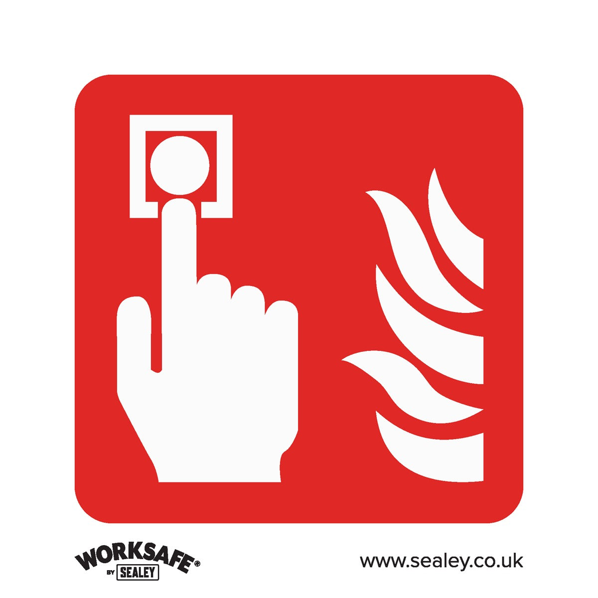 Worksafe Fire Alarm Symbol Safety Sign - Rigid Plastic SS31P1