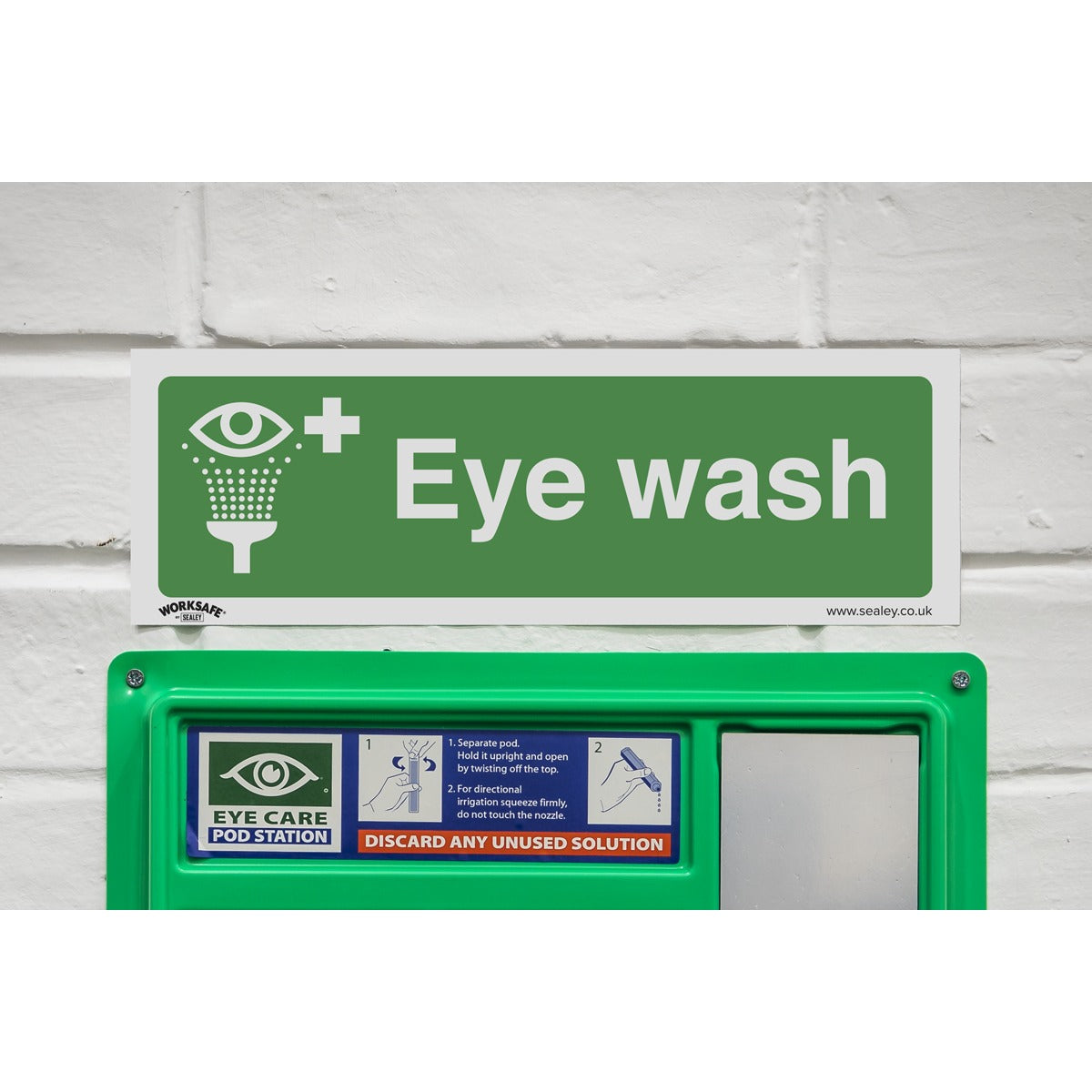 Worksafe Eye Wash Safety Sign - Rigid Plastic SS58P1
