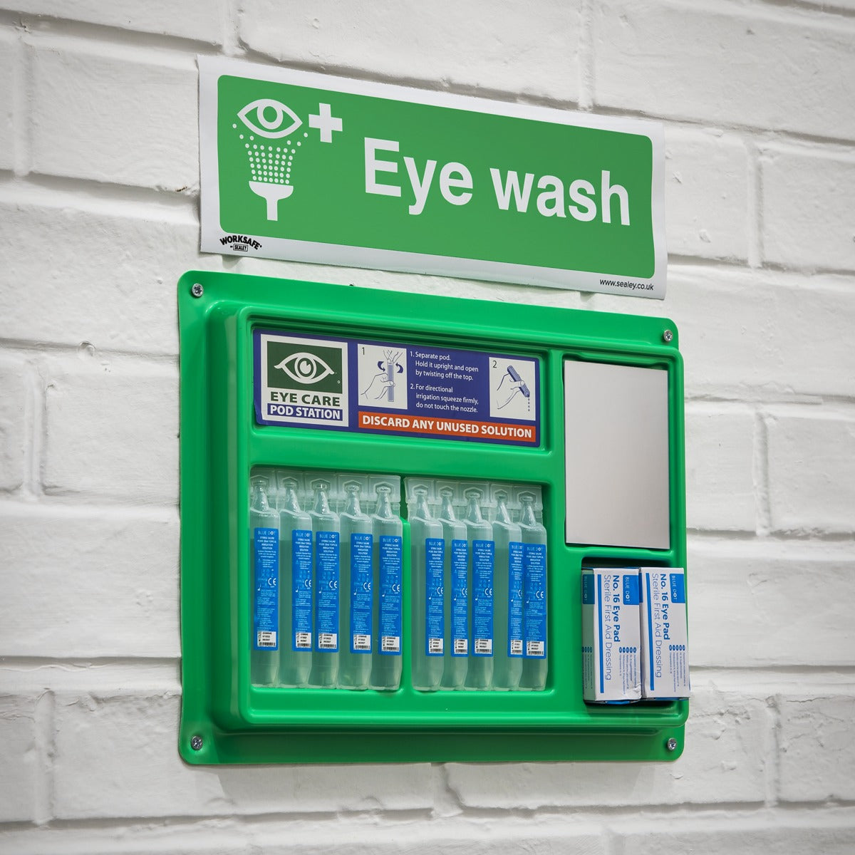Worksafe Eye Wash Safety Sign - Self-Adhesive Vinyl SS58V1