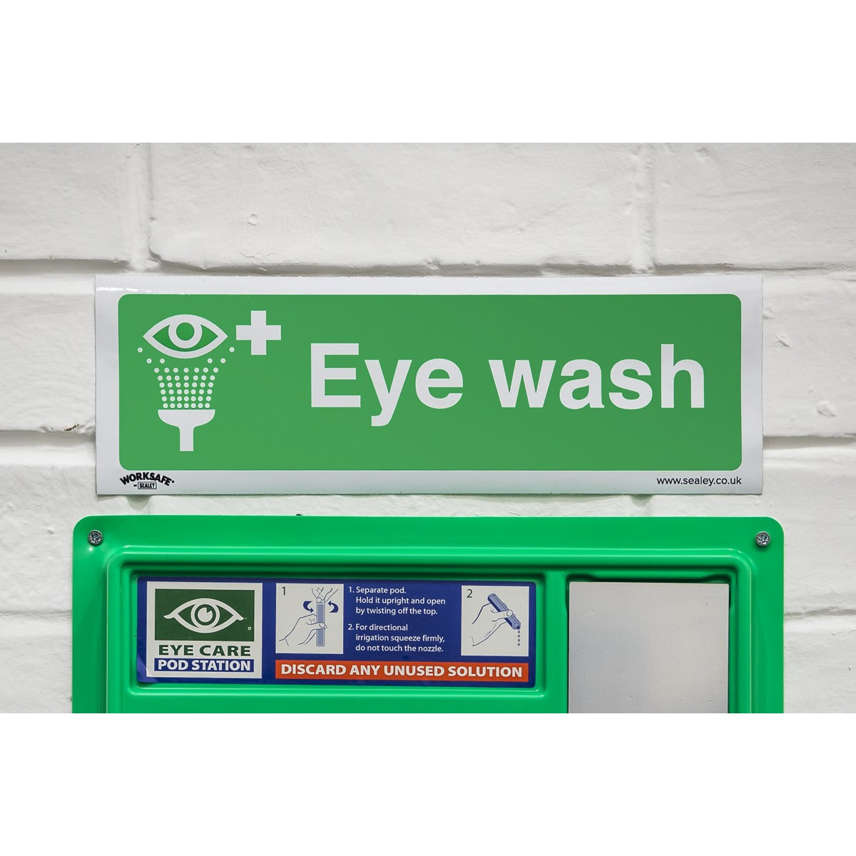 Worksafe Eye Wash Safety Sign - Self-Adhesive Vinyl SS58V1
