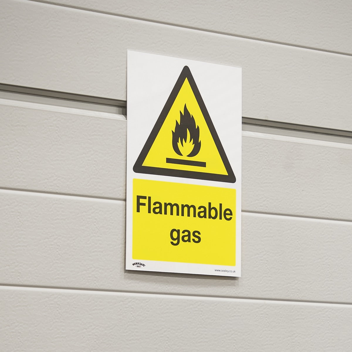 Worksafe Flammable Gas Safety Sign - Self-Adhesive Vinyl SS59V1