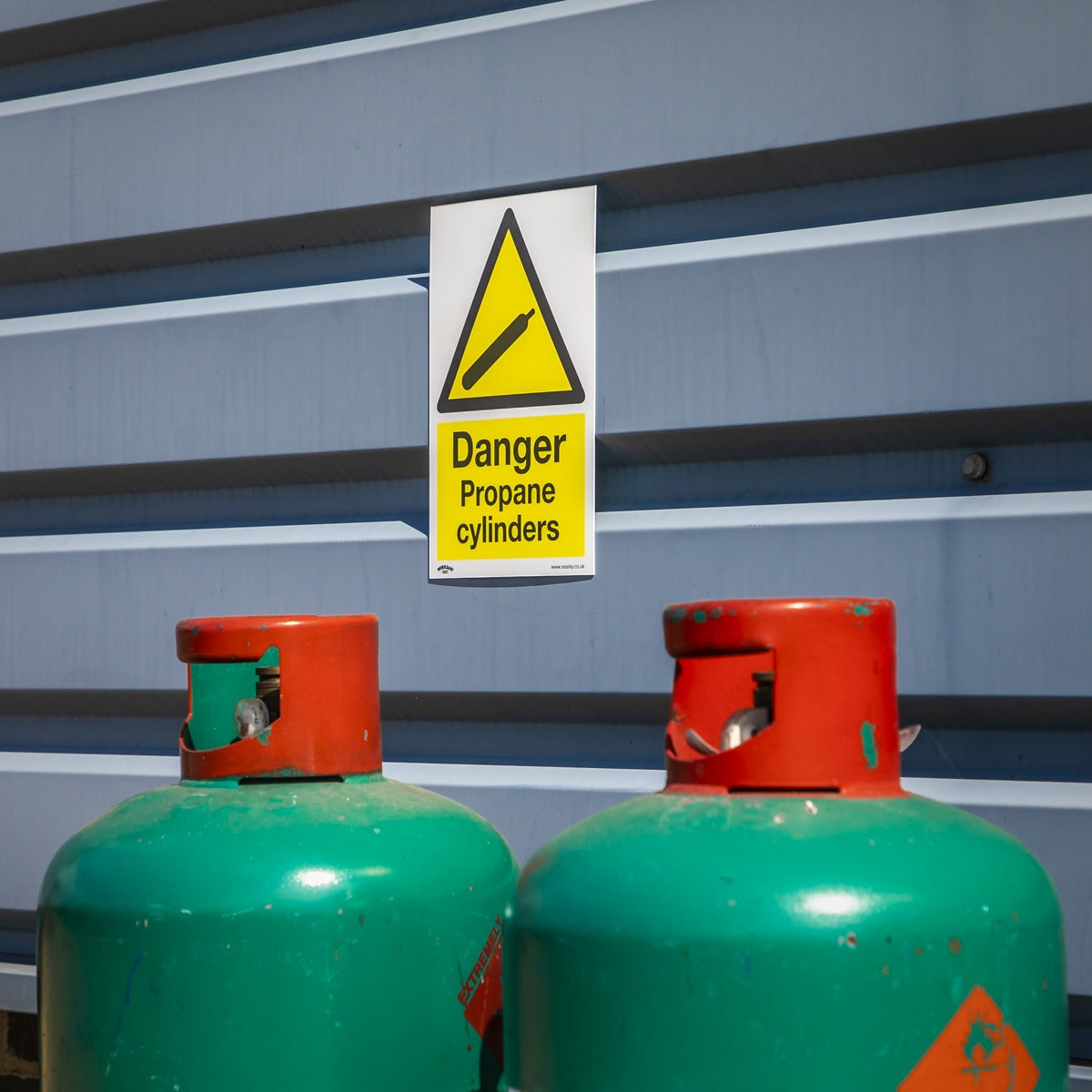 Worksafe Danger Propane Cylinders Safety Sign - Rigid Plastic SS62P1